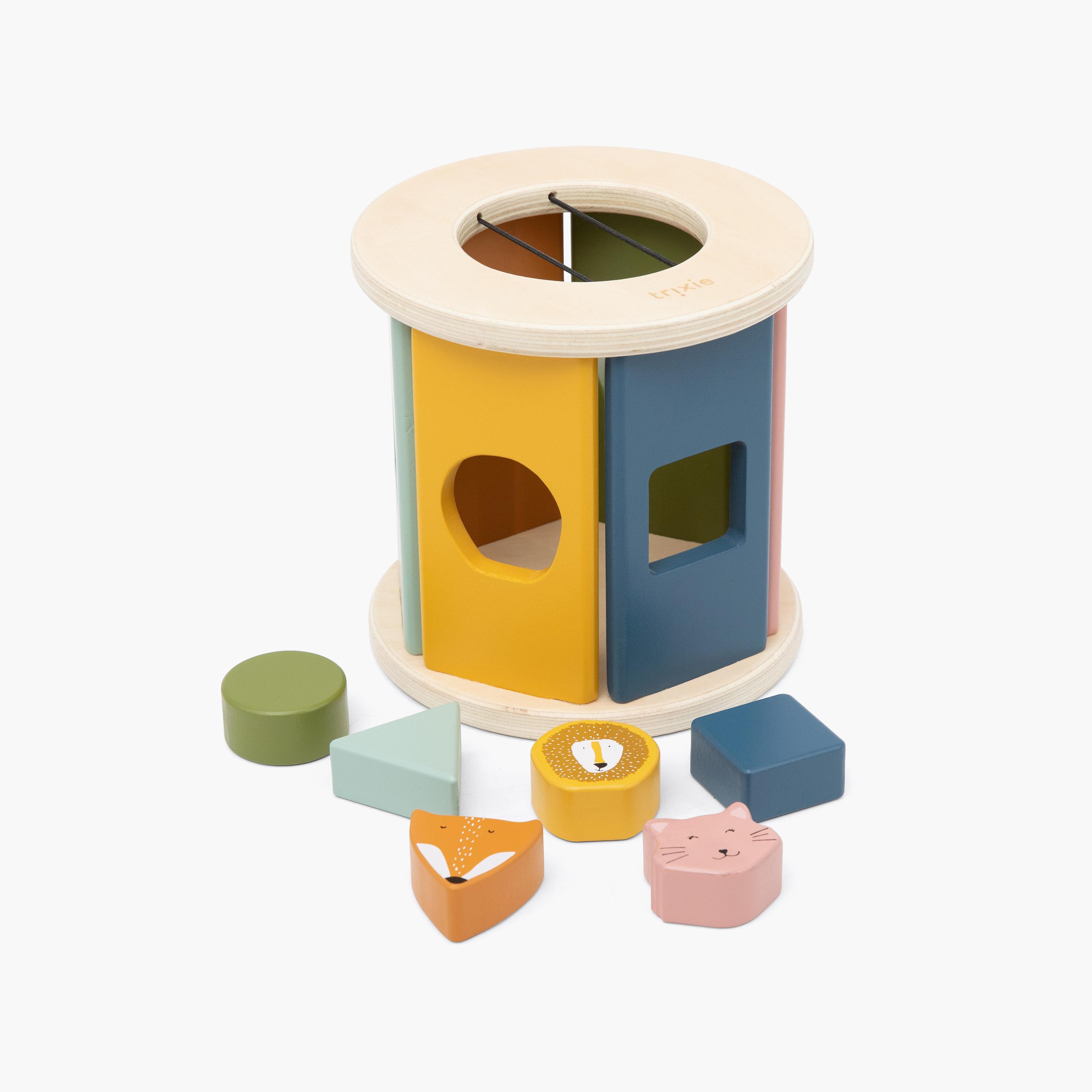 Trixie Wooden Rolling Shape Sorter with Blocks-toys-buildingblocks-blocks-image-1