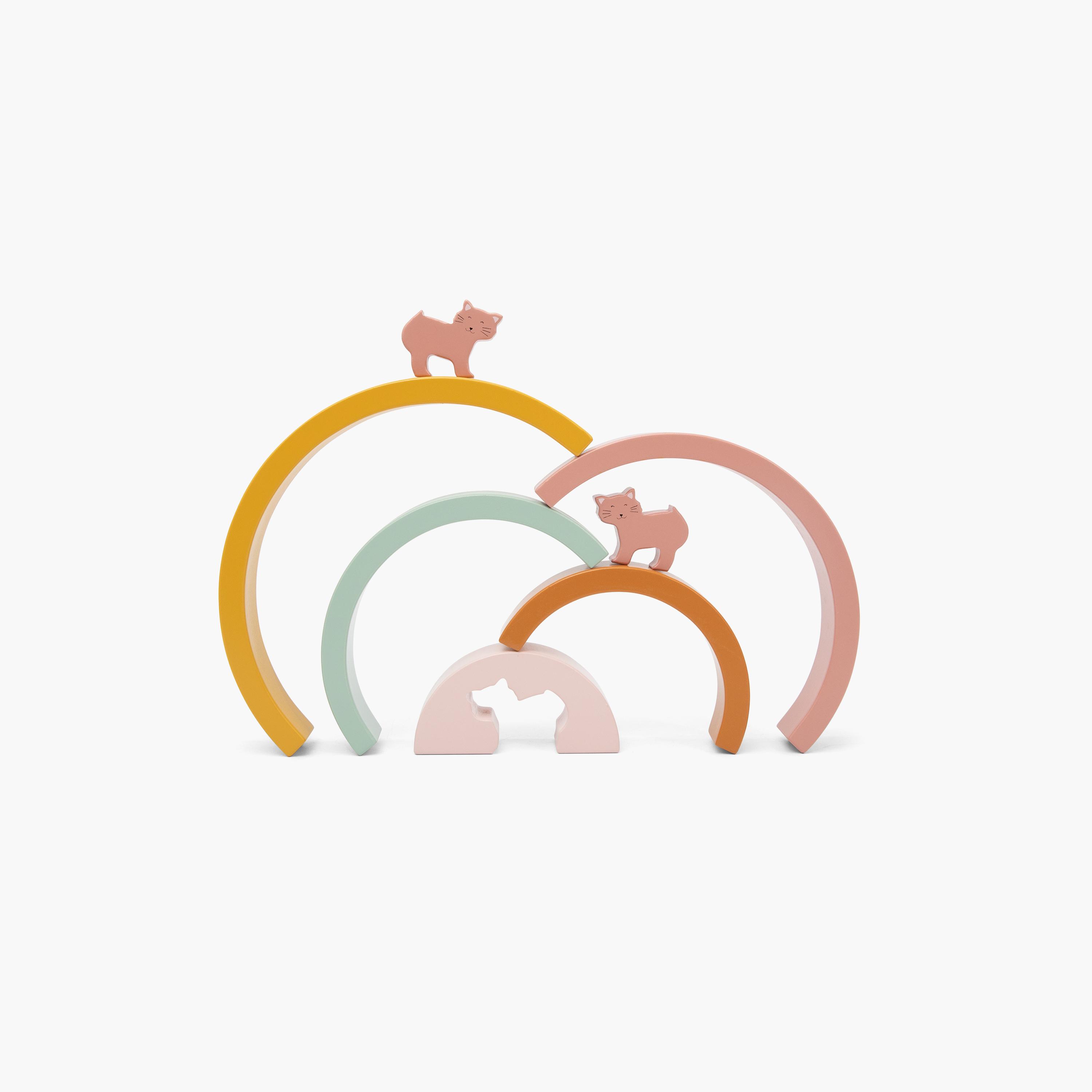 لعبة تكديس قوس قزح خشبية برسومات مسز كات من تريكسي-toys-babyandtoddlertoys-stackingandnestingtoys-image-2