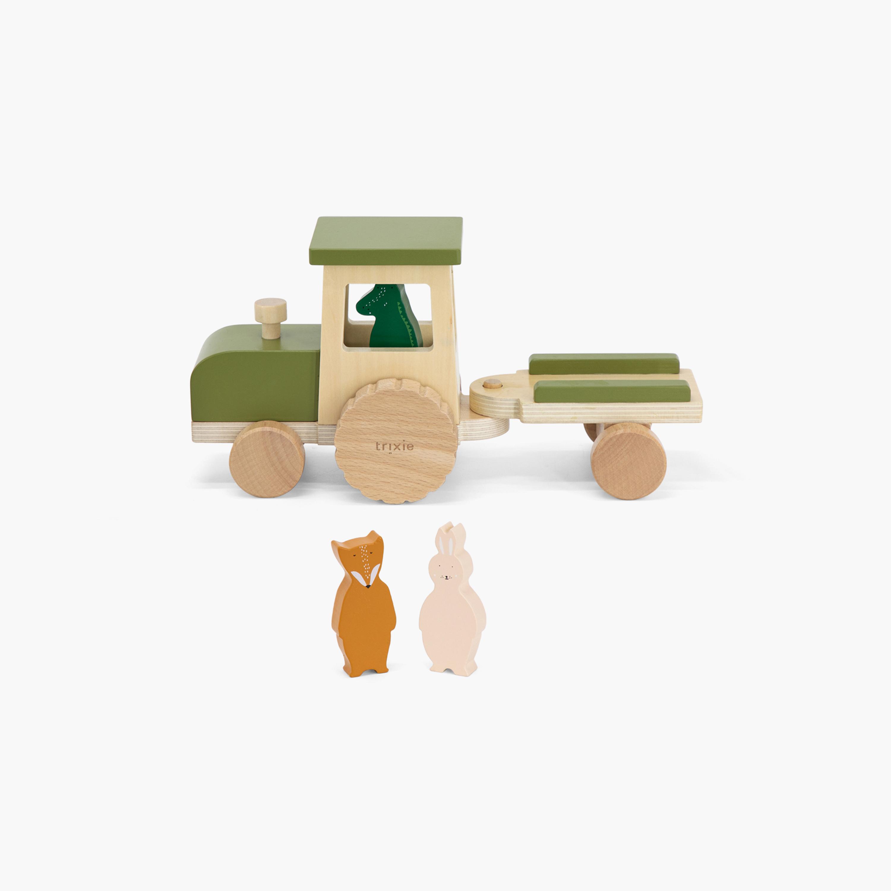 Trixie Wooden Tractor with Wooden Figurines-toys-babyandtoddlertoys-learningtoys-image-1