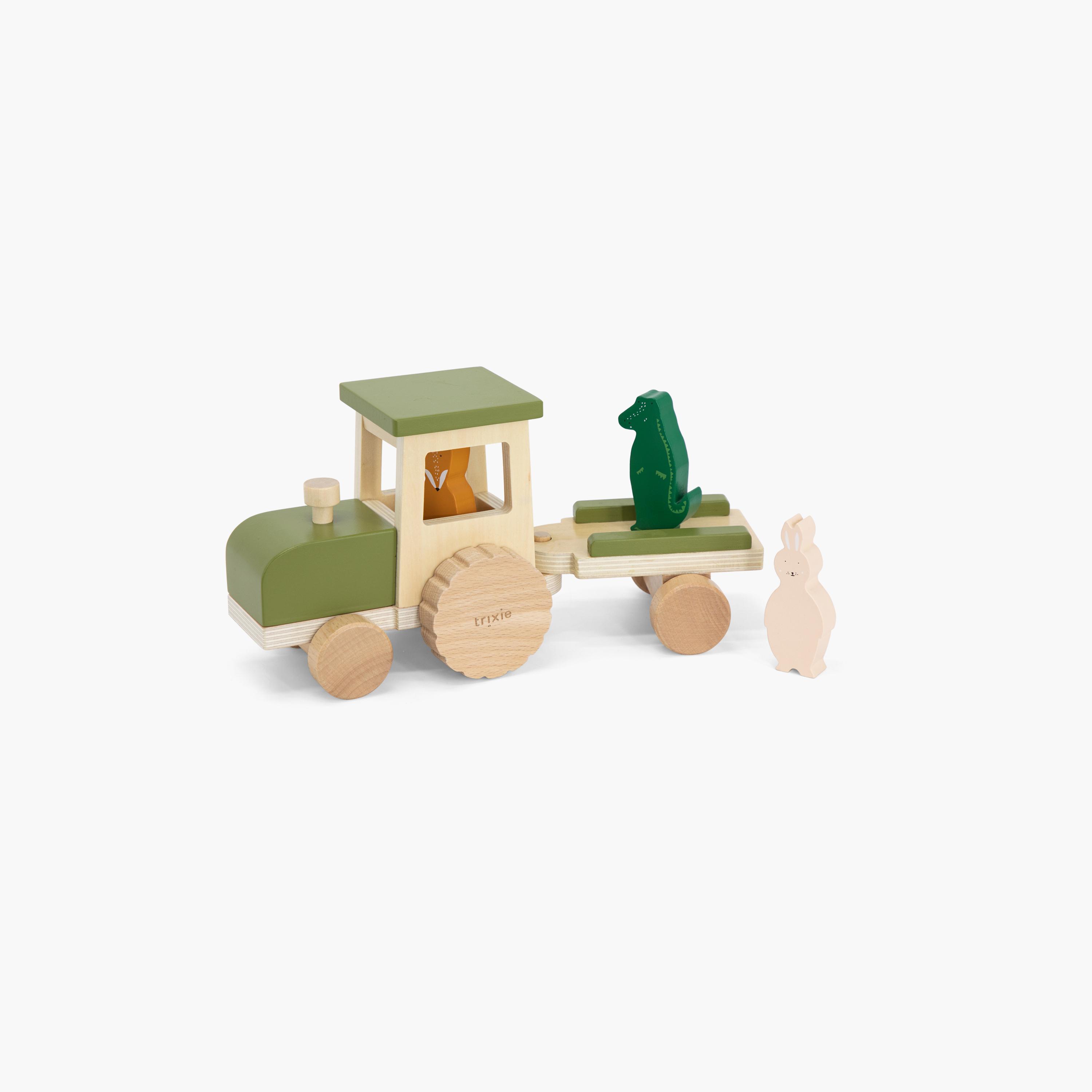 Trixie Wooden Tractor with Wooden Figurines-toys-babyandtoddlertoys-learningtoys-image-2