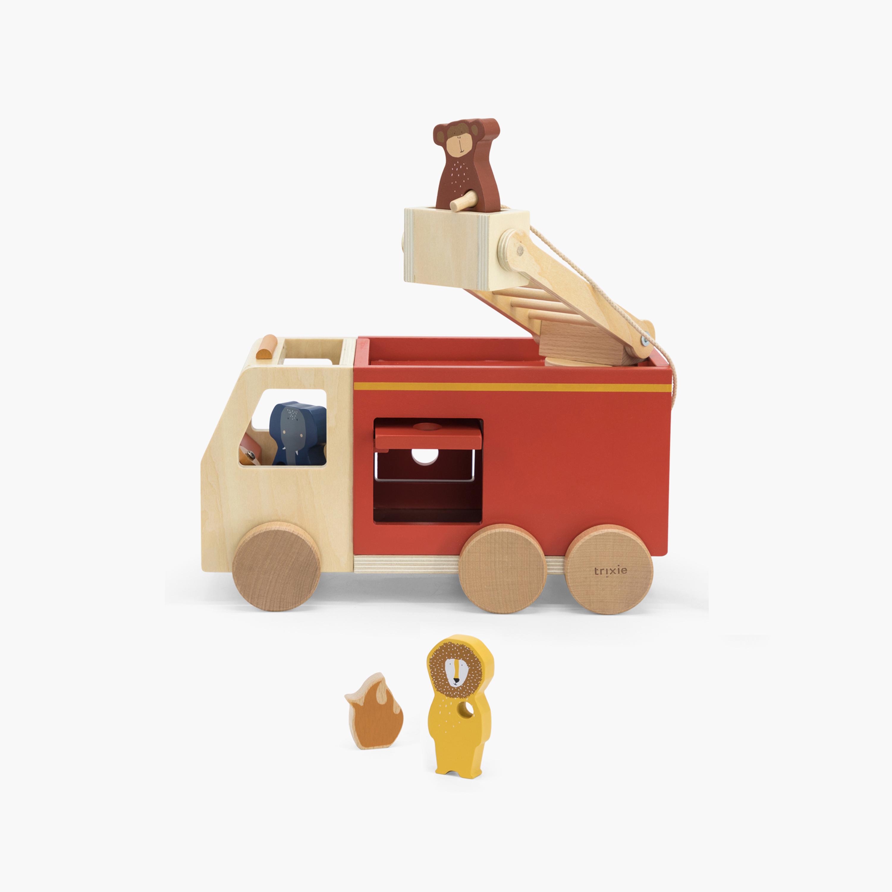 Trixie Wooden Fire Truck Set-toys-babyandtoddlertoys-learningtoys-image-1