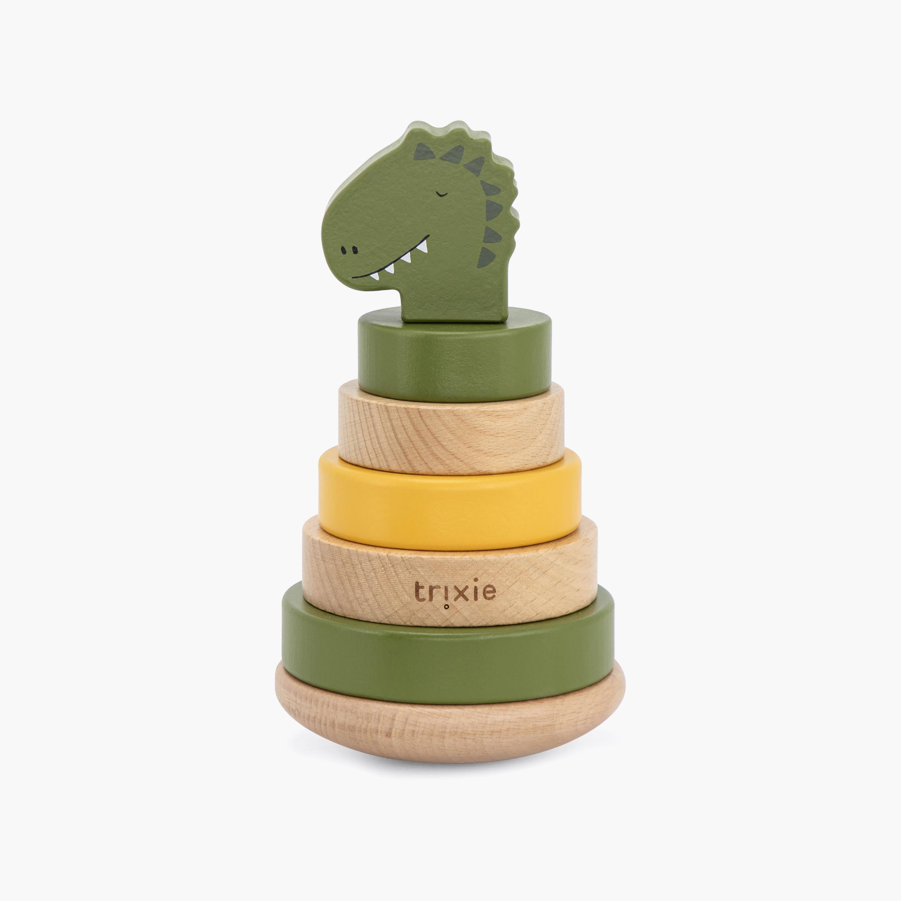 Trixie Mr. Dino Wooden Stacking Toy Set-toys-babyandtoddlertoys-stackingandnestingtoys-image-1