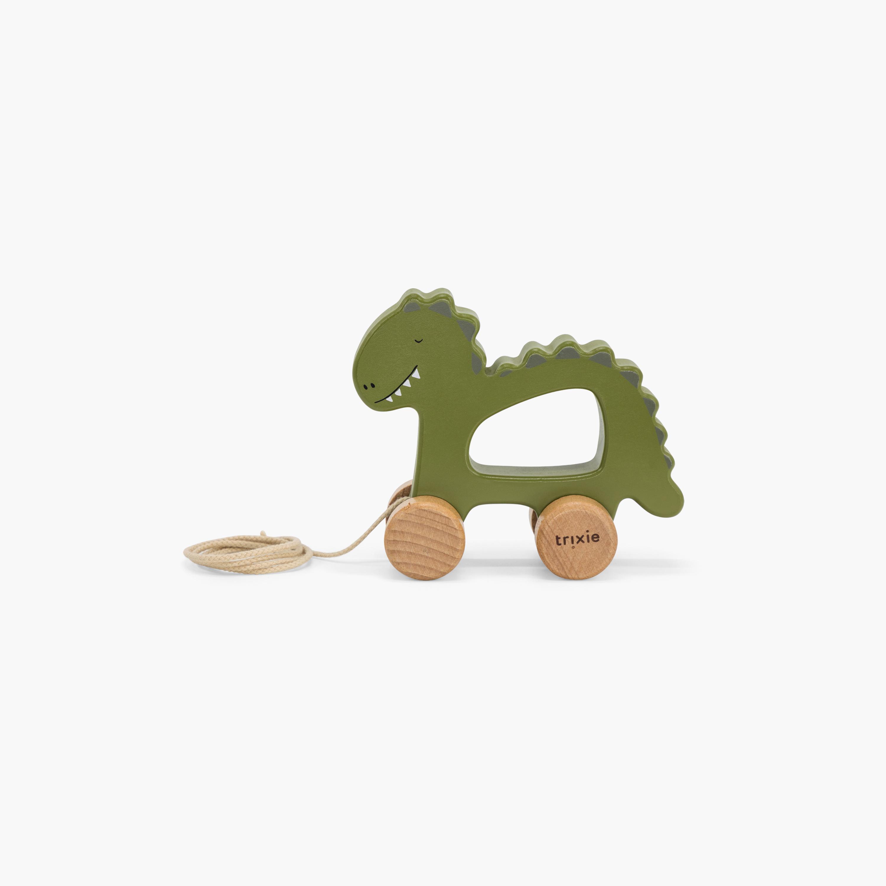 Trixie Mr. Dino Wooden Pull Along Toy-toys-babyandtoddlertoys-pushandpulltoys-image-1