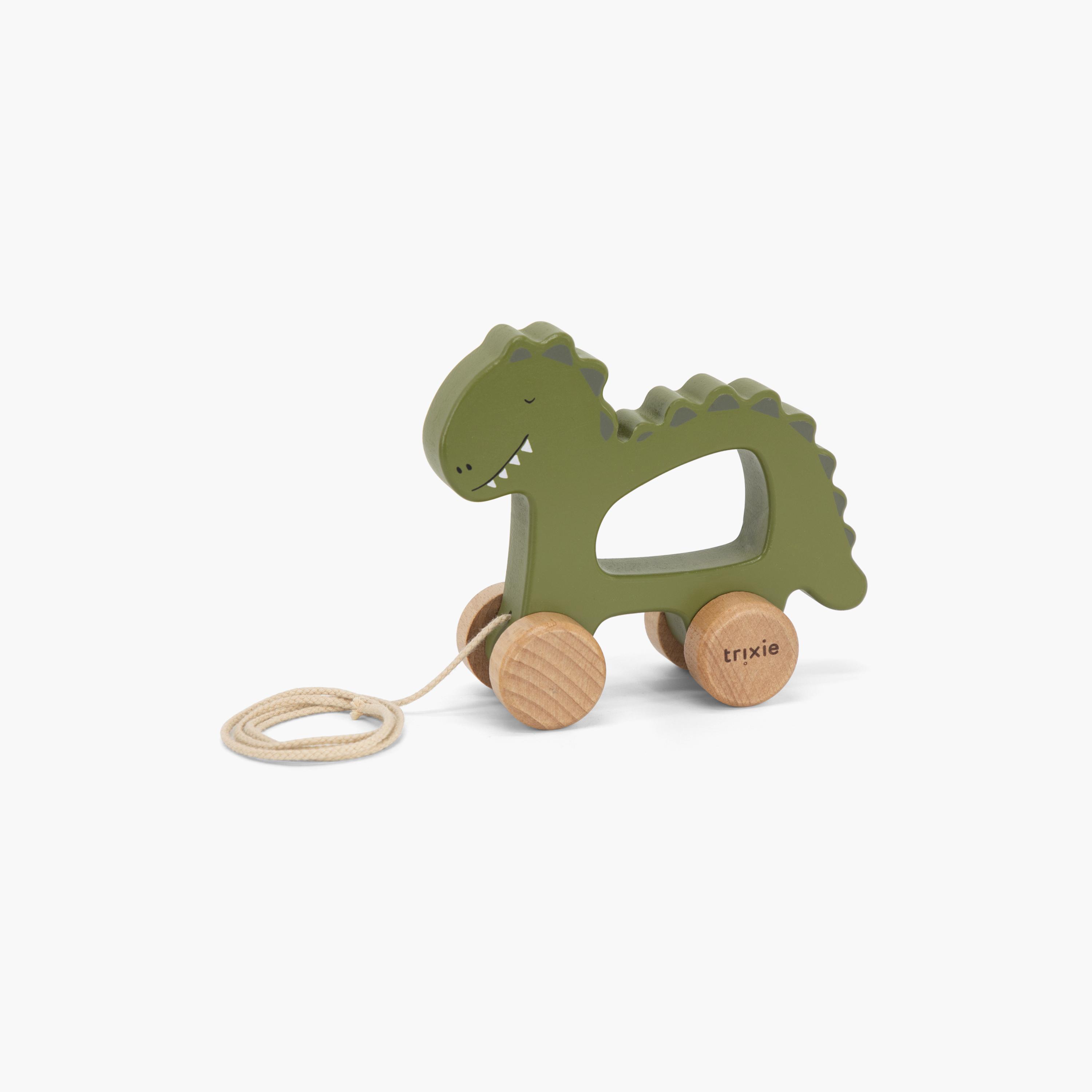 Trixie Mr. Dino Wooden Pull Along Toy-toys-babyandtoddlertoys-pushandpulltoys-image-2
