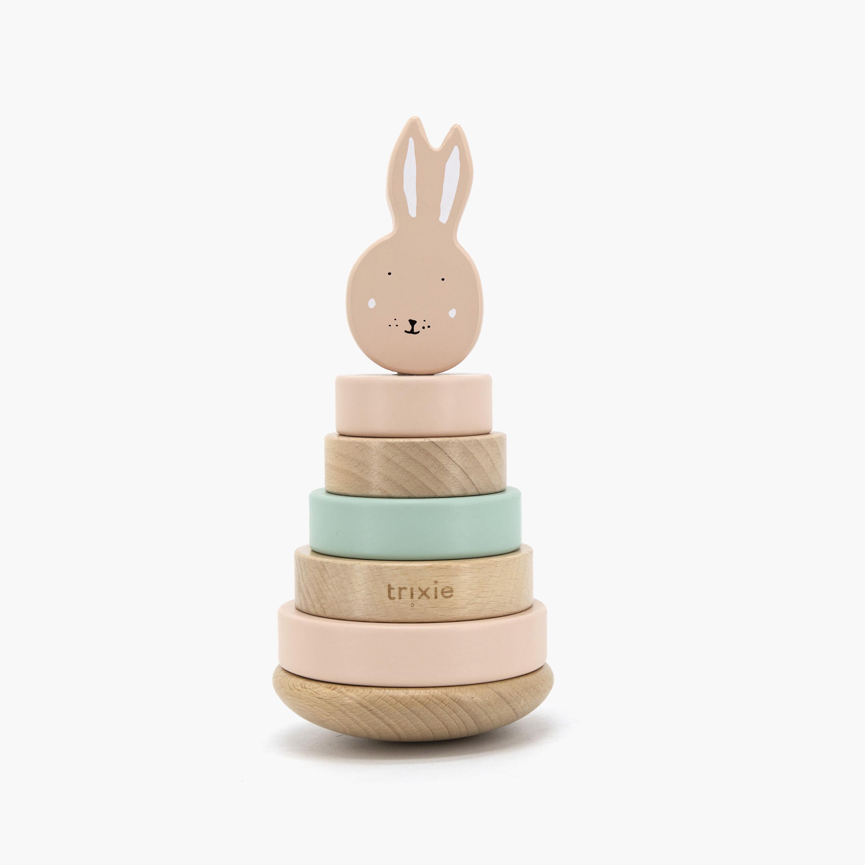Trixie Mrs. Rabbit Wooden Stacking Toy Set-toys-babyandtoddlertoys-stackingandnestingtoys-image-1