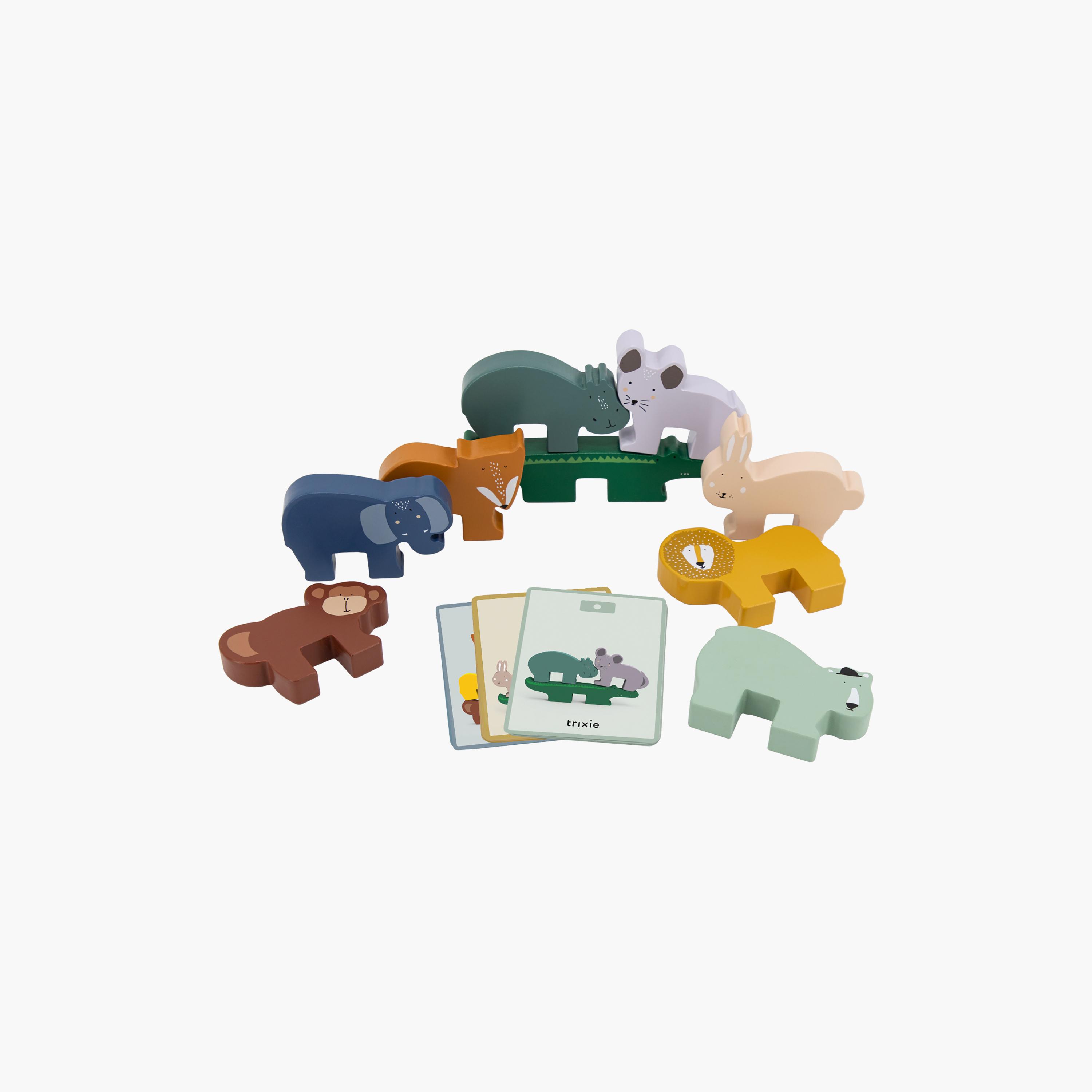 مجموعة لعبة توازن وتكديس الحيوانات الخشبية من تريكسي-toys-babyandtoddlertoys-stackingandnestingtoys-image-4