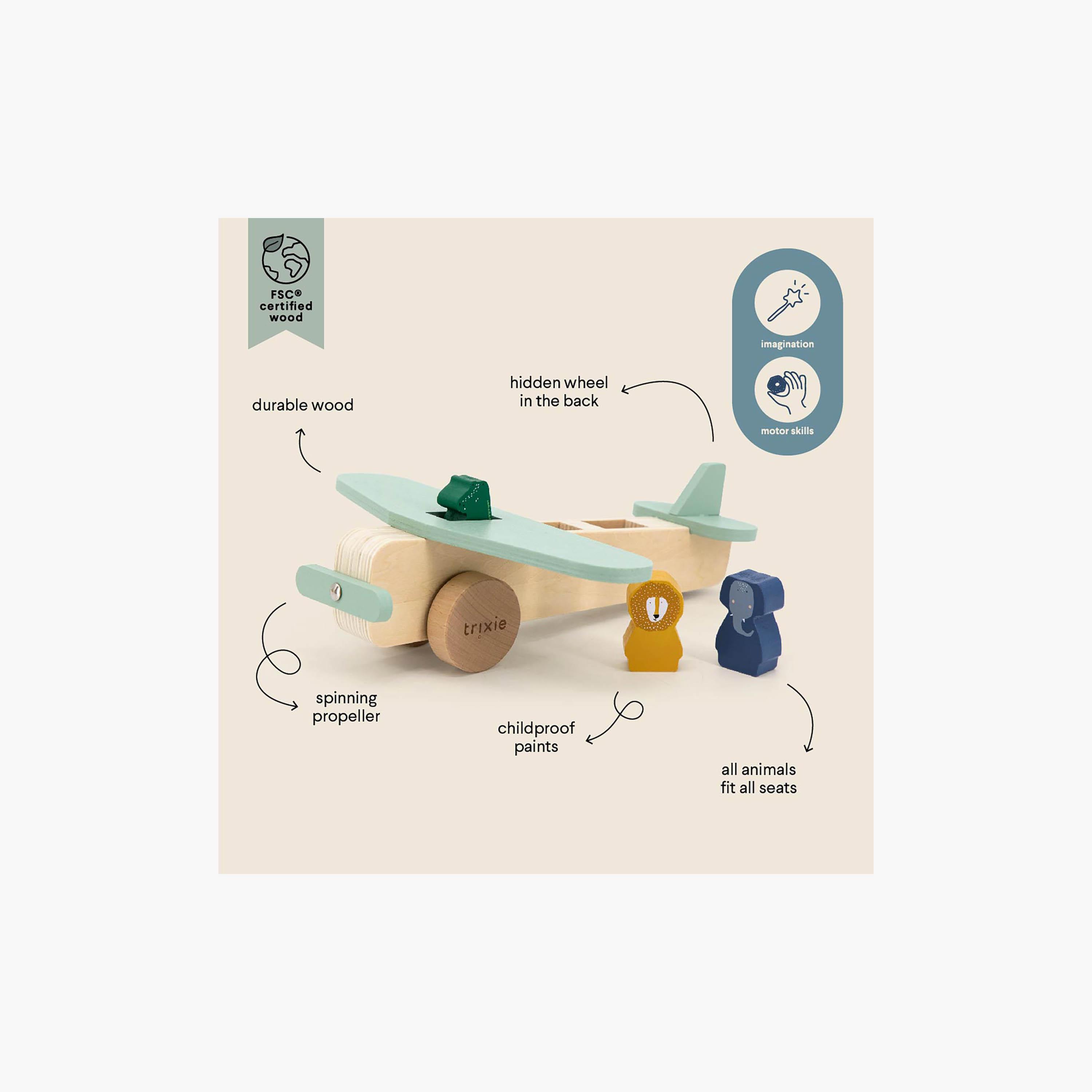Trixie Wooden Animal Airplane Set-toys-babyandtoddlertoys-learningtoys-image-4