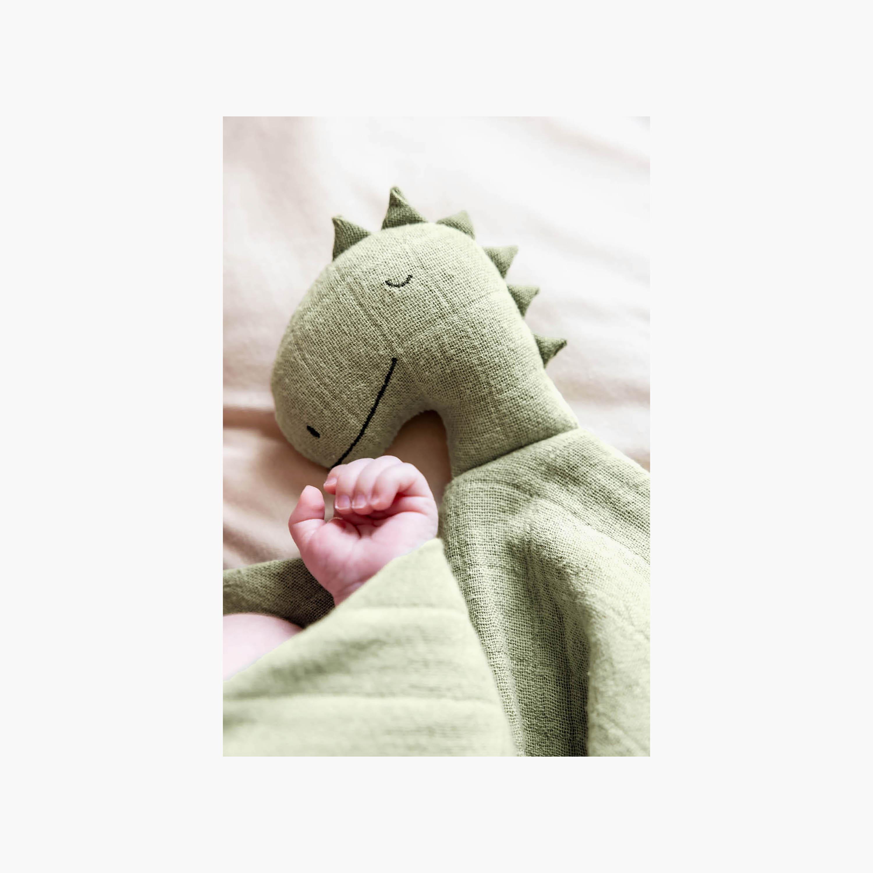 دمية بطانية تعزية ناعمة للرضع قطن عضوي برسومات مستر دينو من تريكسي-baby-nursery-babybedding-image-3