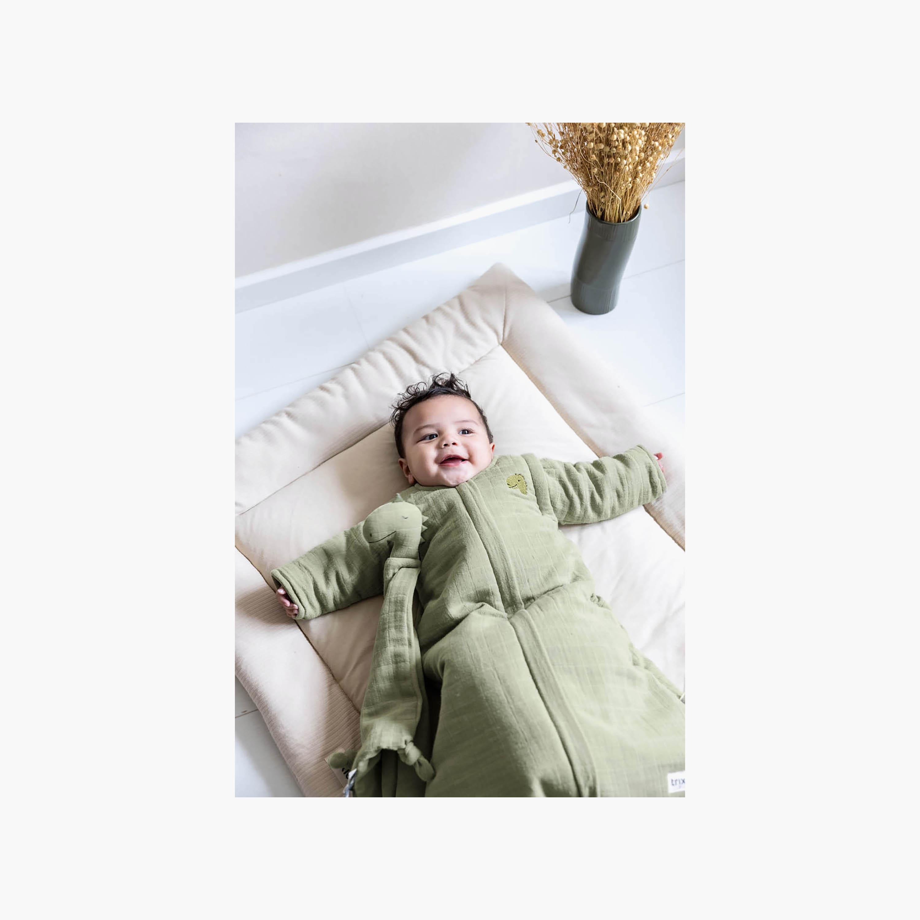 Trixie Mr. Dino Organic Cotton Sleeping Bag - Mild Season - 70 cm-baby-nursery-blanketsandswaddles-swaddlesandsleepingbags-image-3