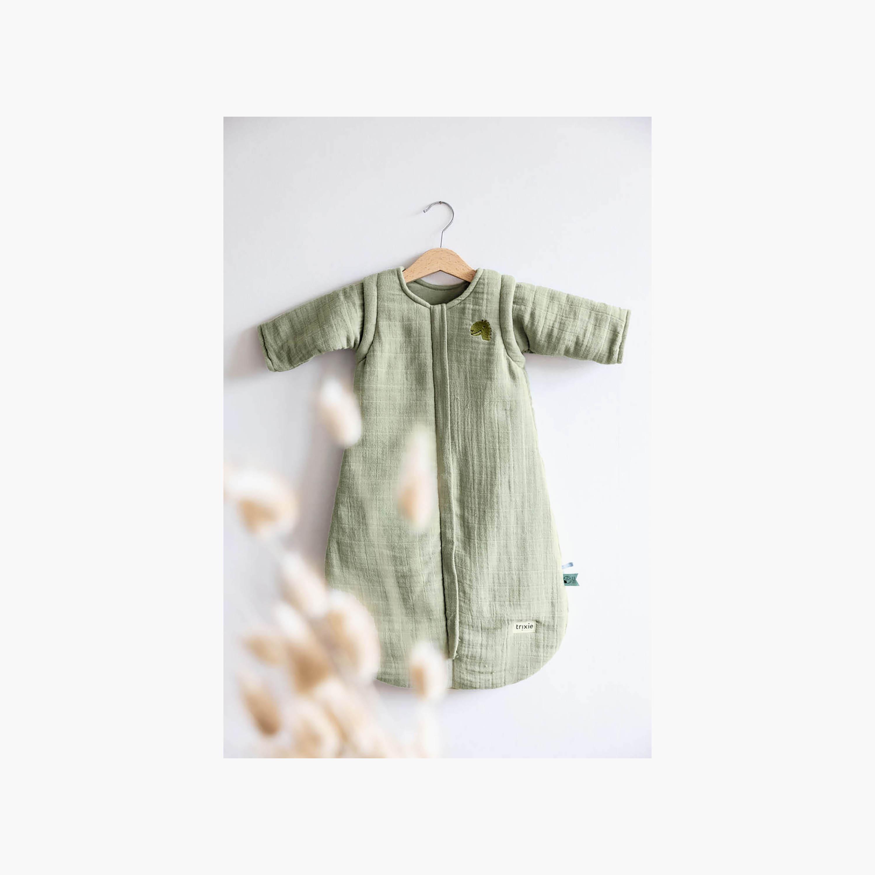 Trixie Mr. Dino Organic Cotton Sleeping Bag - Mild Season - 70 cm-baby-nursery-blanketsandswaddles-swaddlesandsleepingbags-image-4
