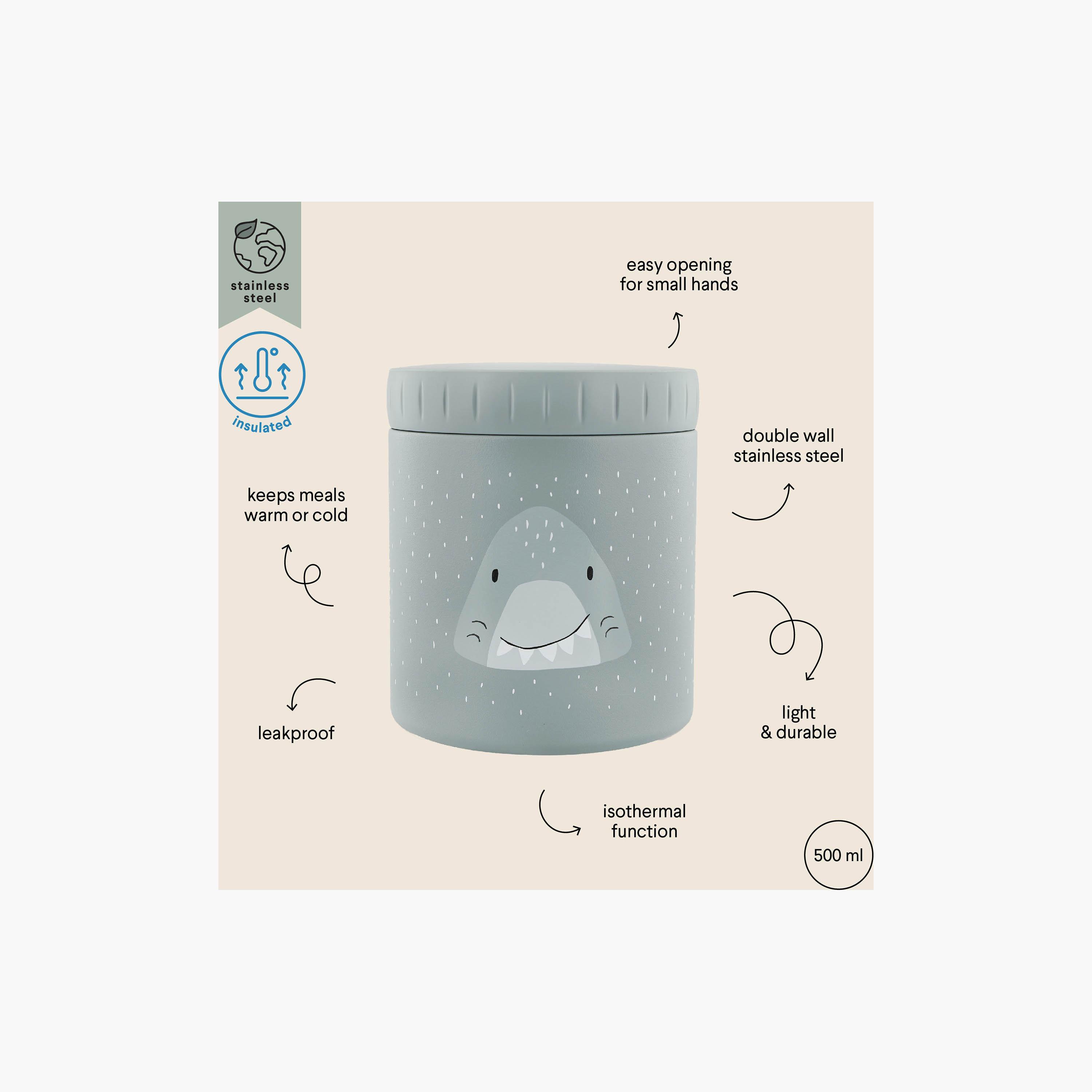 Trixie Mrs. Shark Food Jar with Dual Insulated Wall - 500 ml-baby-feeding-mealtimeessentials-image-2