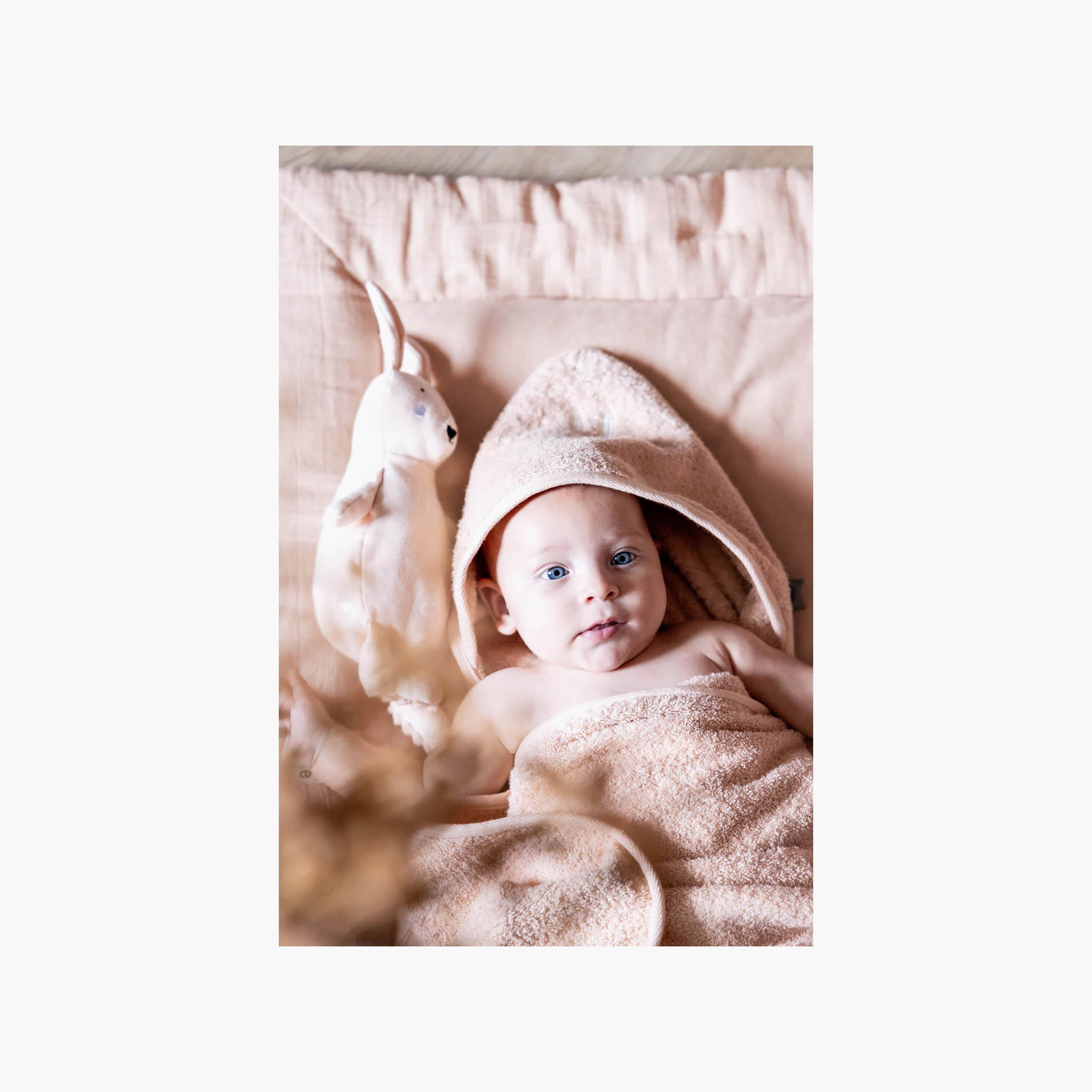 Trixie Aura Rabbit Organic Cotton Terry Hooded Towel - 75 x 75 cm-baby-bathandcare-towels-image-3