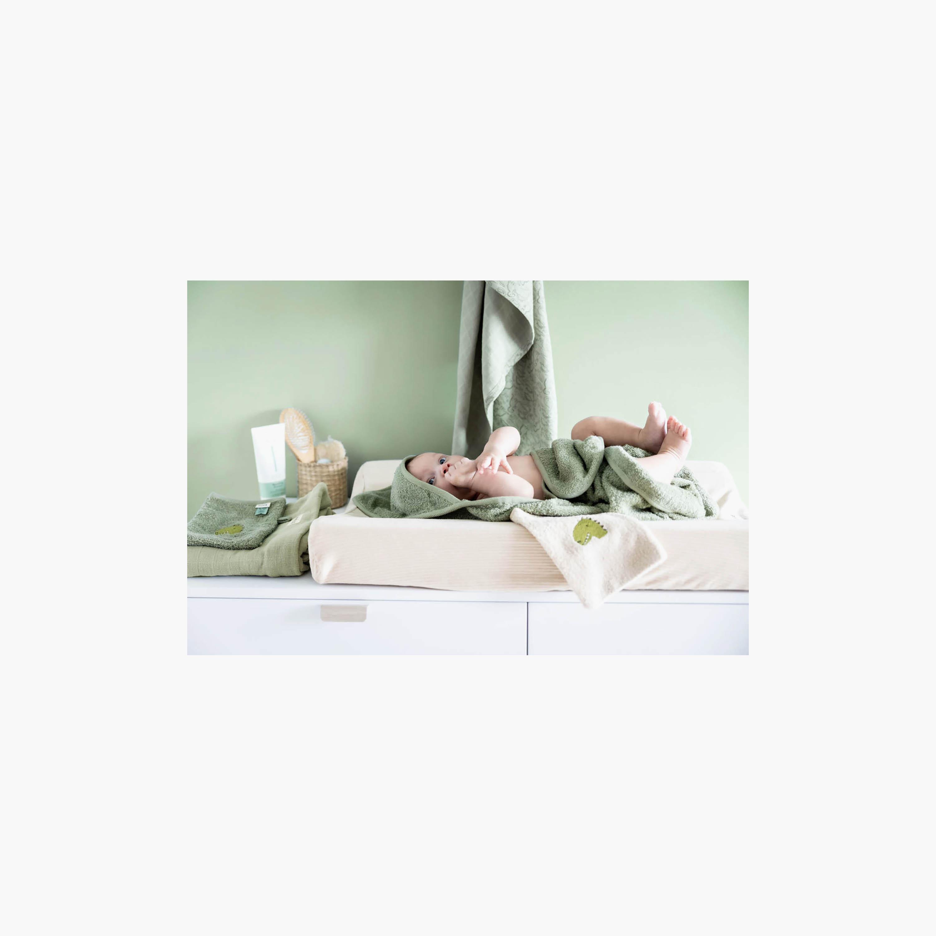 Trixie 2-Piece Aura Dino Organic Cotton Terry Washcloth Set-baby-bathandcare-towels-image-5