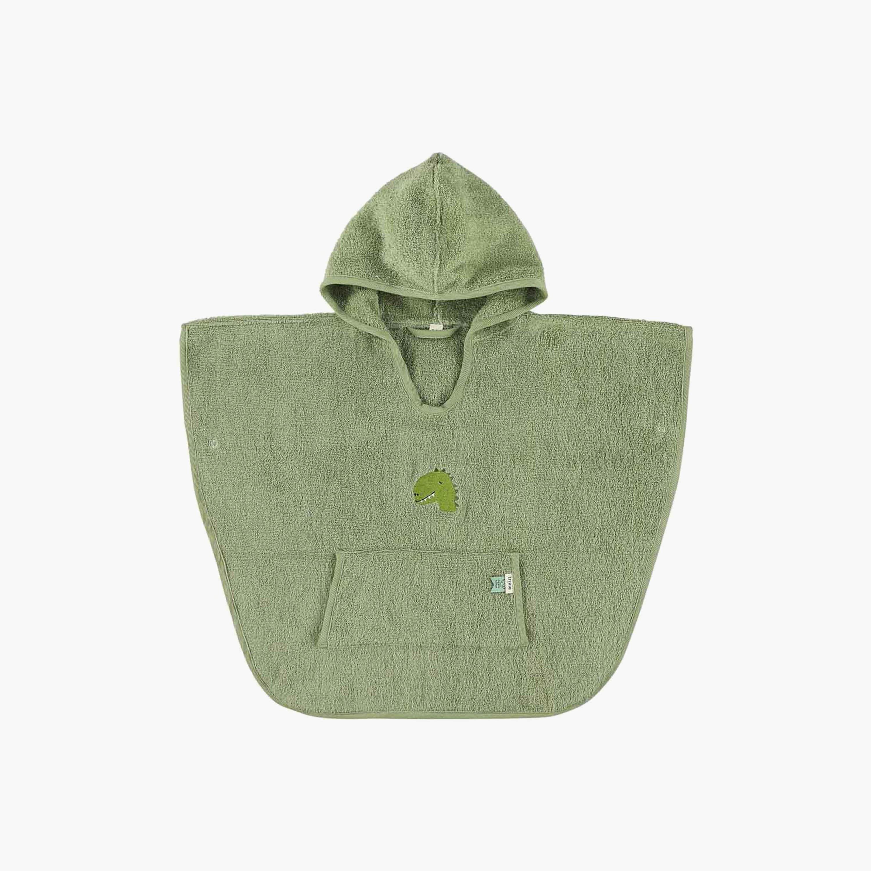 Trixie Aura Dino Organic Terry Poncho-baby-bathandcare-towels-image-1