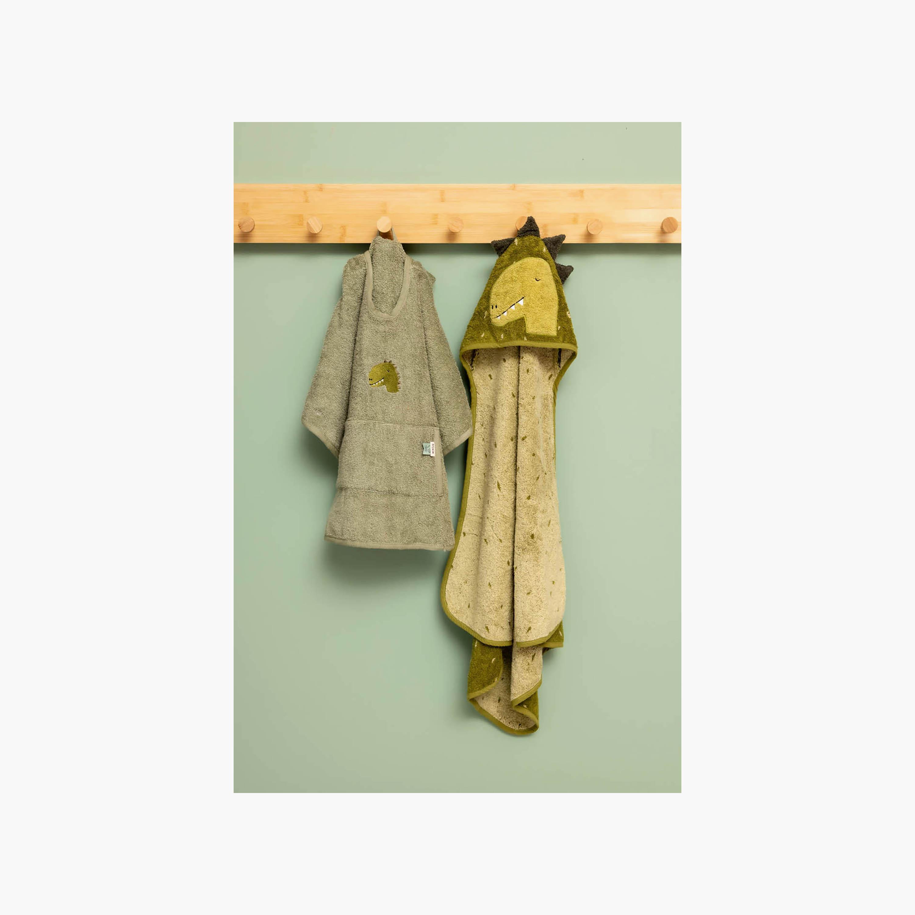 Trixie Aura Dino Organic Terry Poncho-baby-bathandcare-towels-image-3