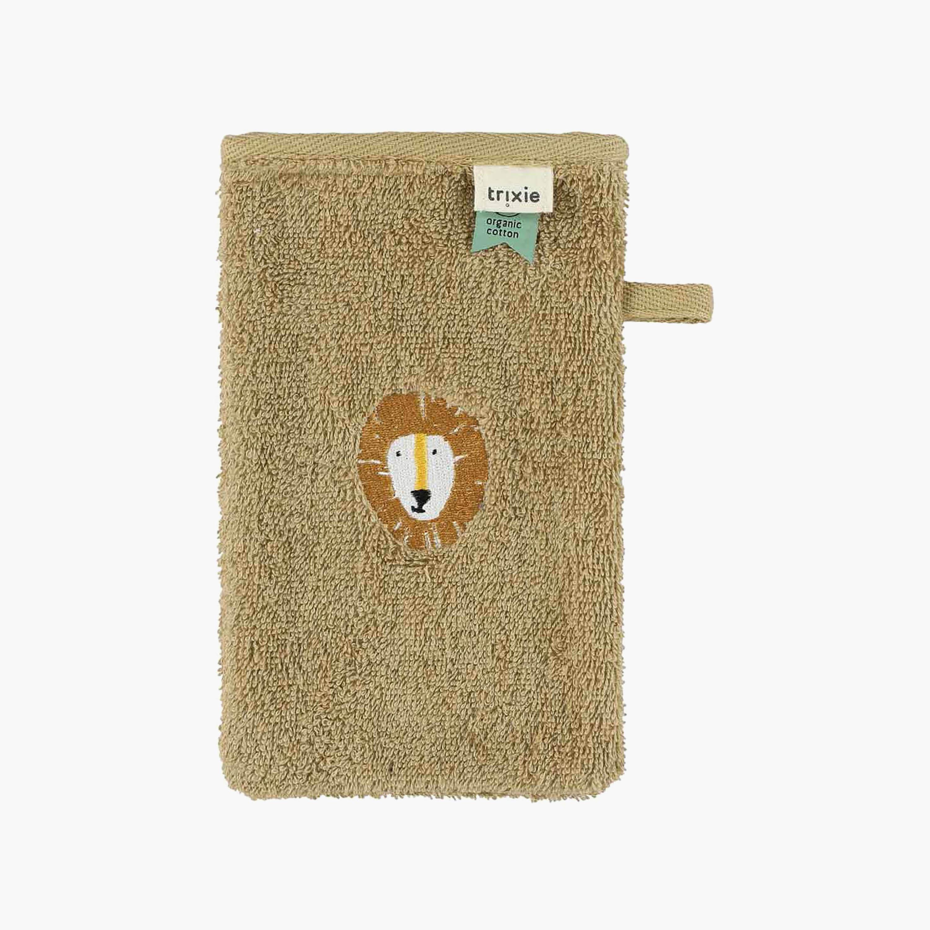 Trixie 2-Piece Aura Lion Organic Cotton Terry Washcloth Set-baby-bathandcare-towels-image-2