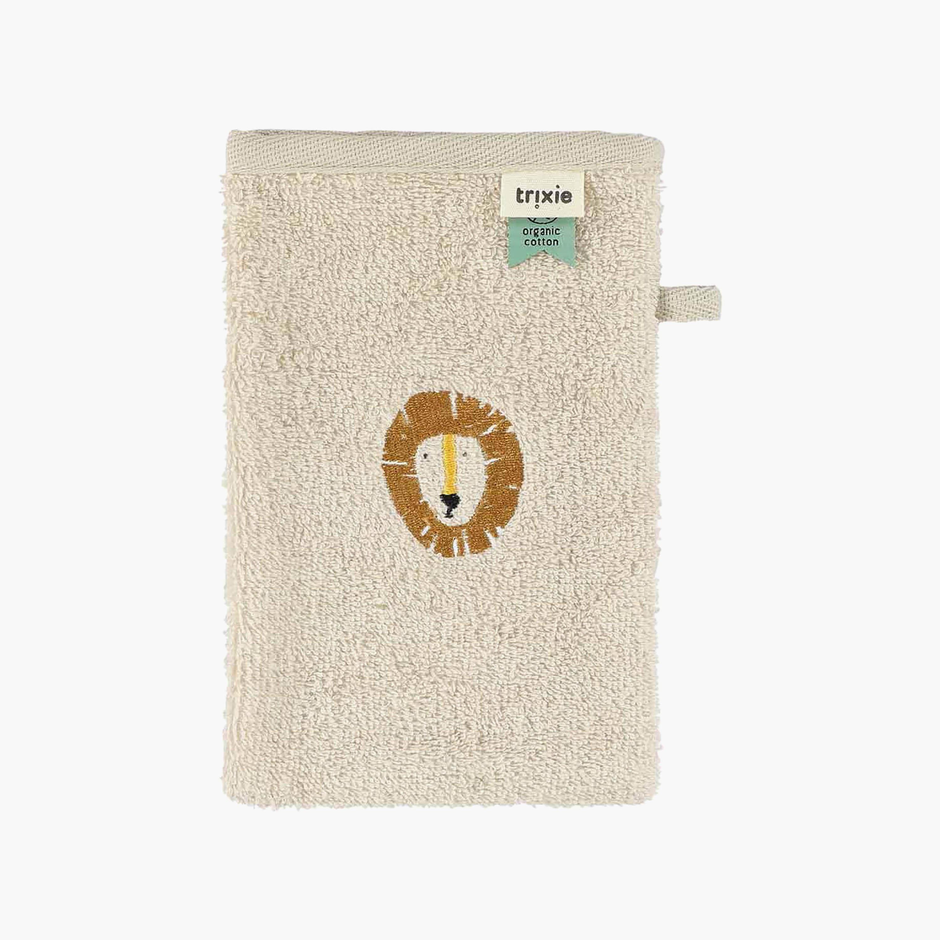 Trixie 2-Piece Aura Lion Organic Cotton Terry Washcloth Set-baby-bathandcare-towels-image-3