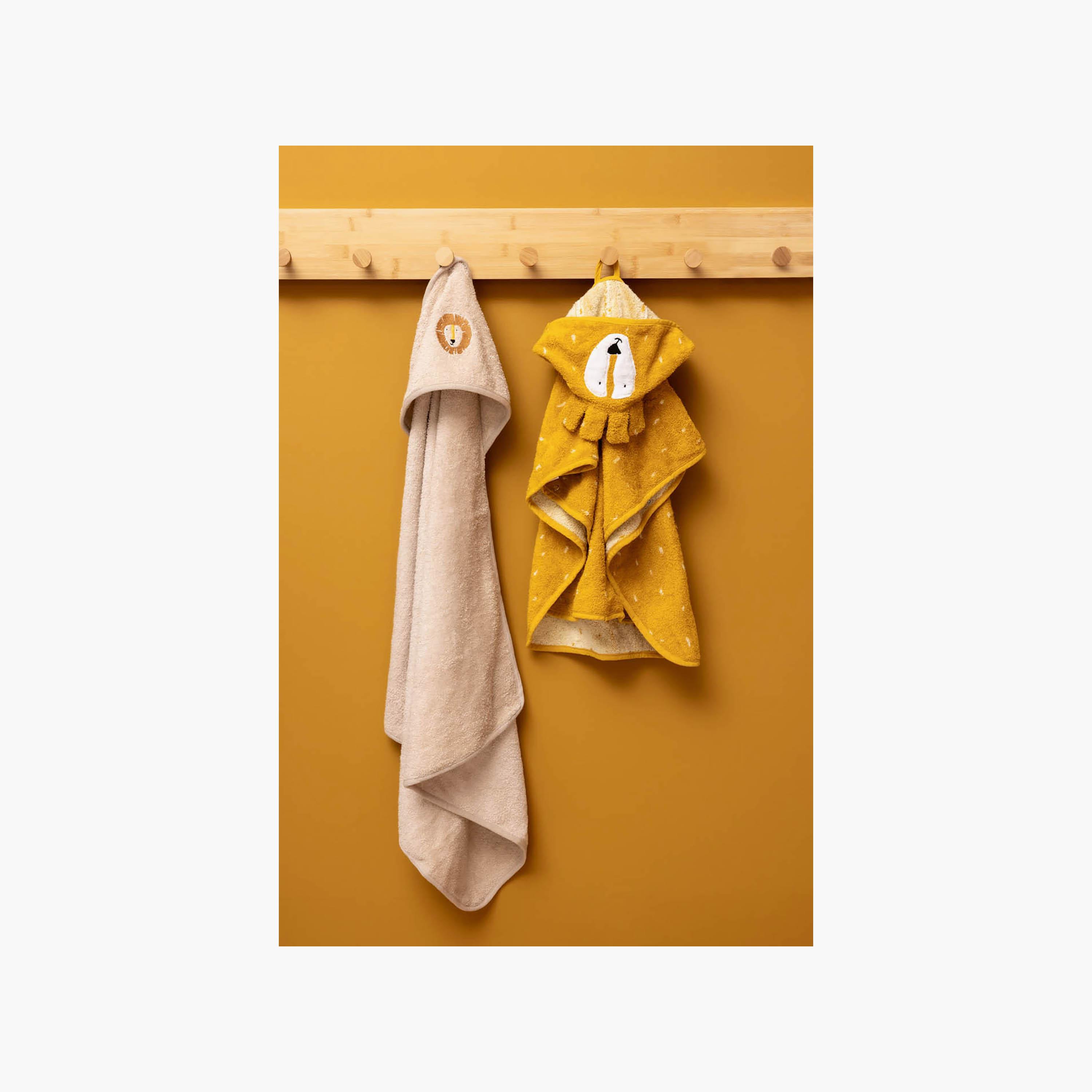 Trixie Aura Lion Organic Cotton Terry Hooded Towel - 75 x 75 cm-baby-bathandcare-towels-image-2