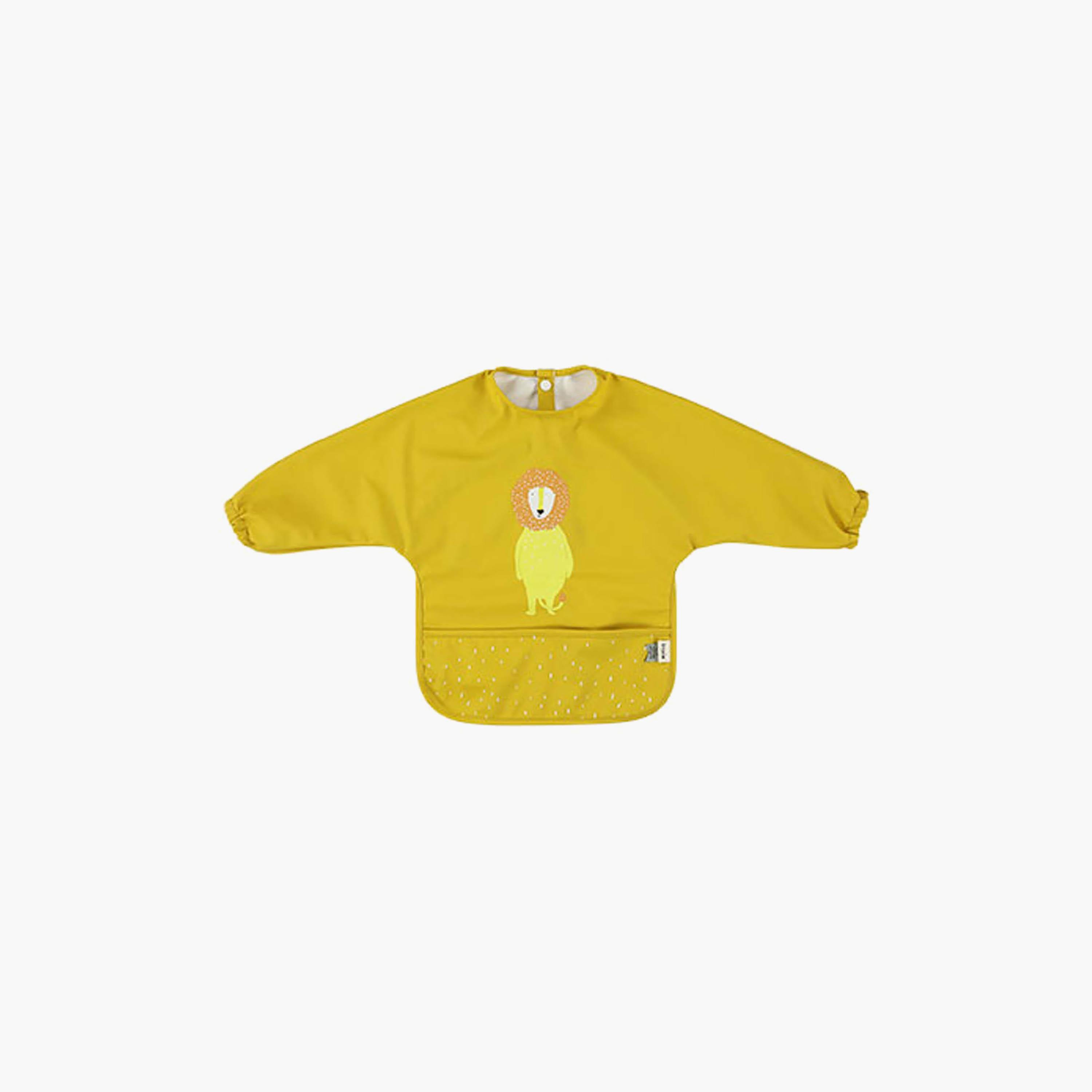 Trixie Mr. Lion Waterproof Long Sleeve Bib with Pocket-baby-feeding-bibs-image-1