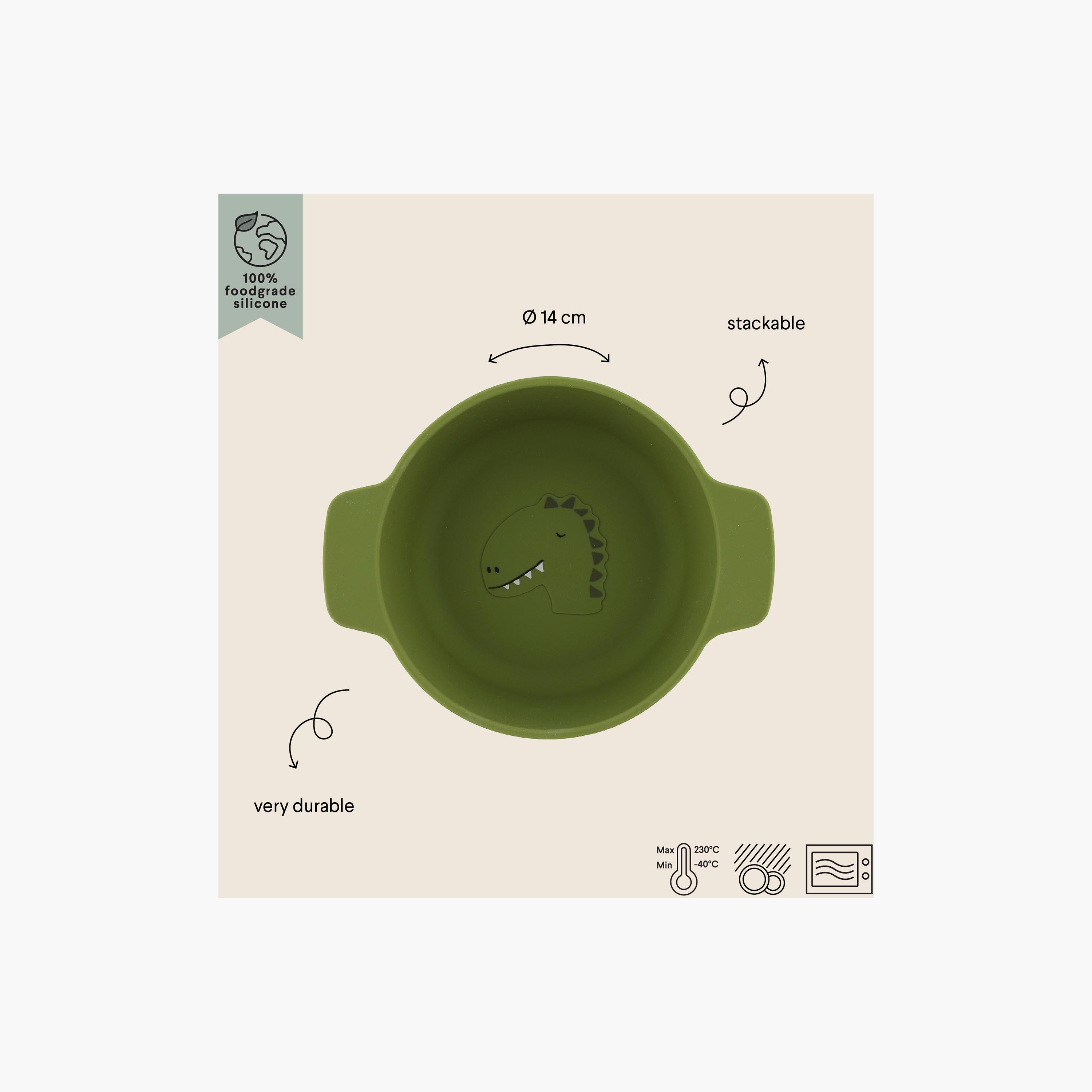 Trixie Mr. Dino Durable Silicone Feeding Bowl-baby-feeding-mealtimeessentials-image-3