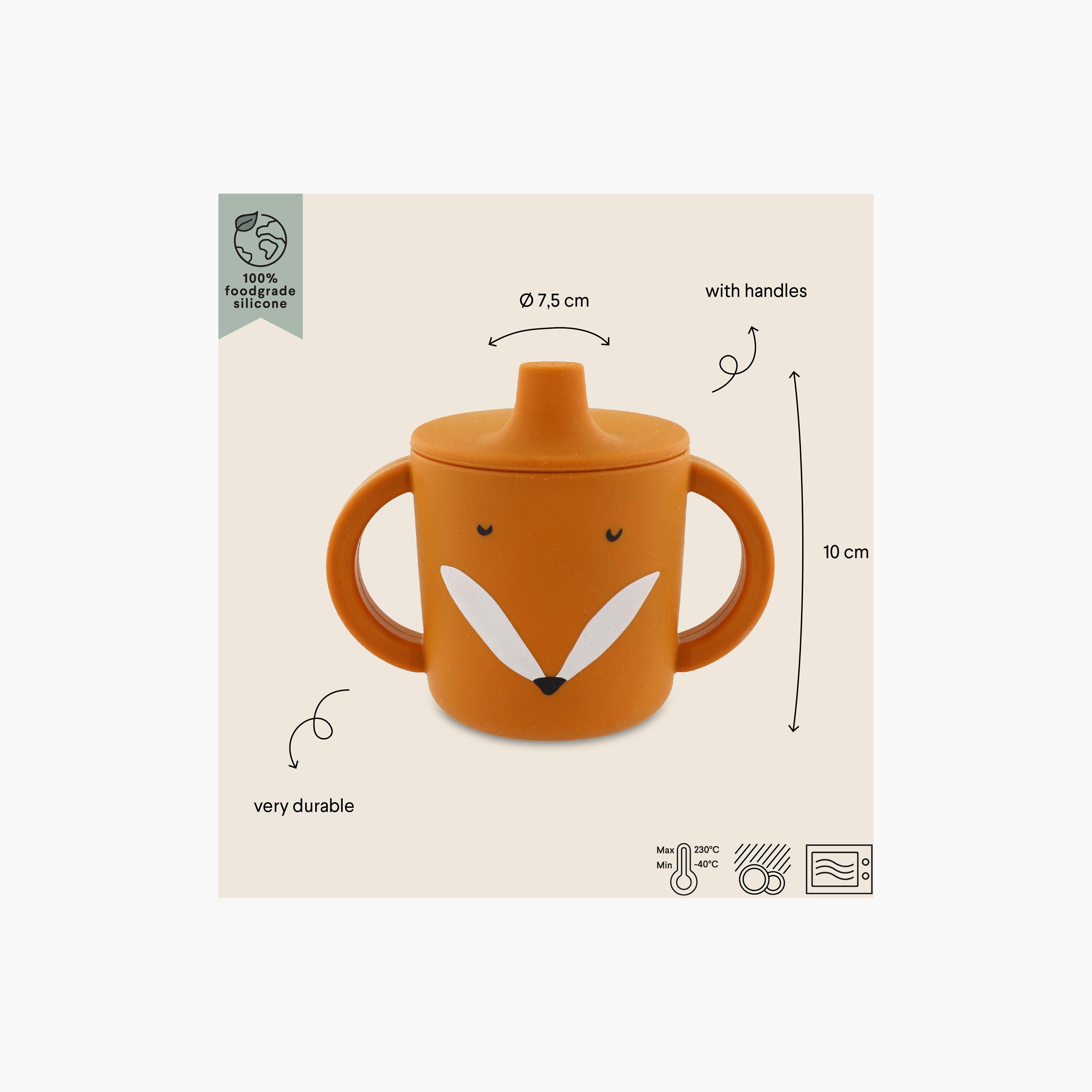 كوب شرب سيليكون بمصاصة مع مقابض برسومات مستر فوكس من تريكسي - 200 مل-baby-feeding-mealtimeessentials-image-3