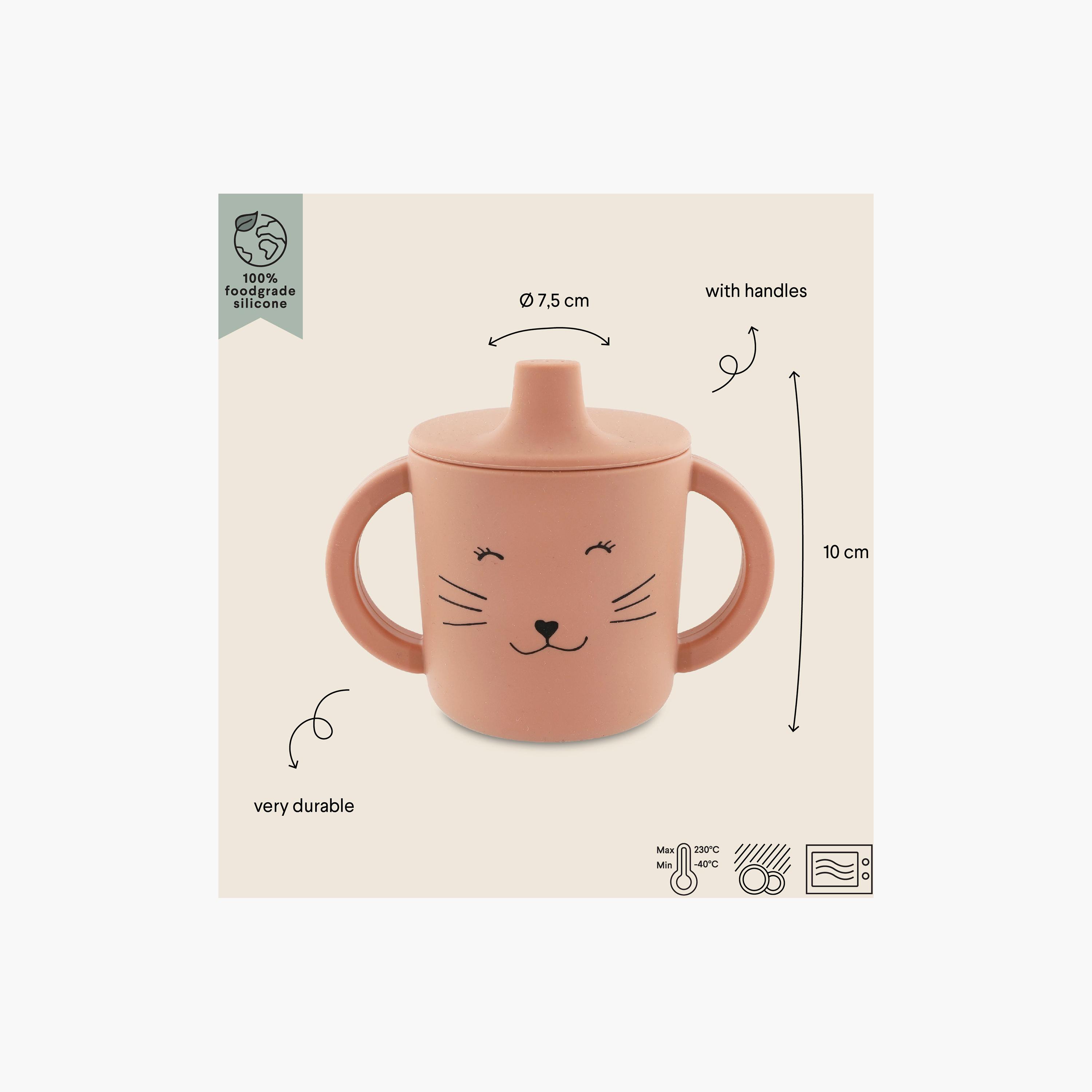 Trixie Mrs. Cat Silicone Sippy Cup with Handles - 200 ml-baby-feeding-mealtimeessentials-image-3
