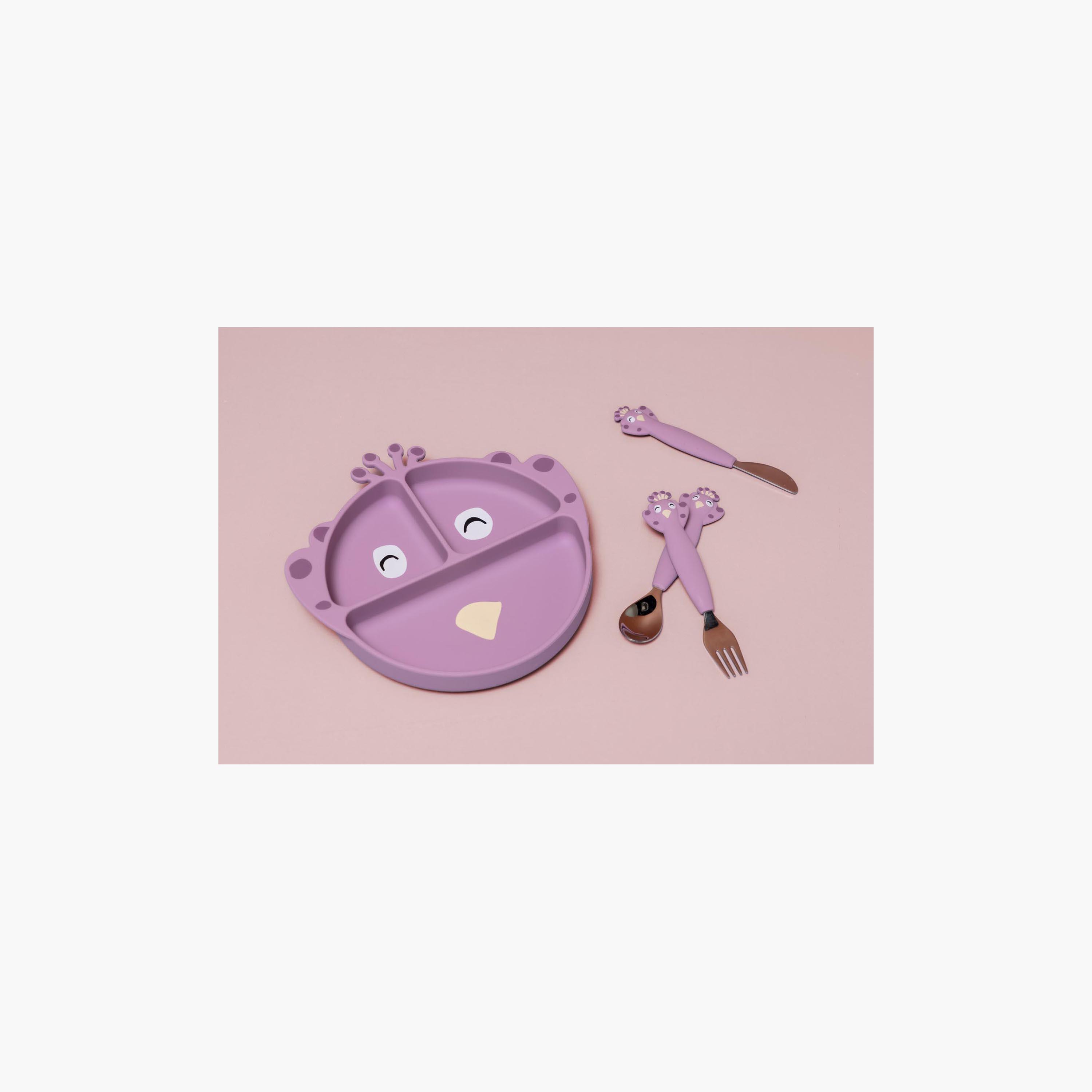 Trixie Mrs. Peacock Silicone Separate Compartment Plate with Handle-baby-feeding-mealtimeessentials-image-6
