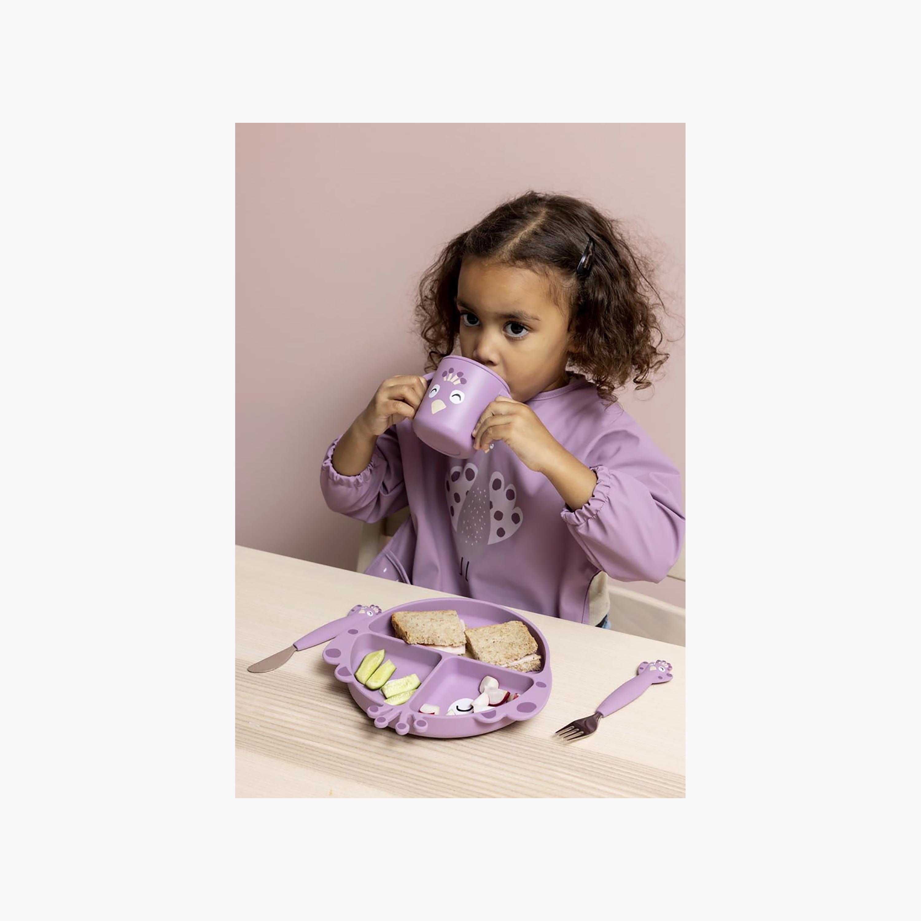 Trixie Mrs. Peacock Silicone Sippy Cup with Handles - 200 ml-baby-feeding-mealtimeessentials-image-4