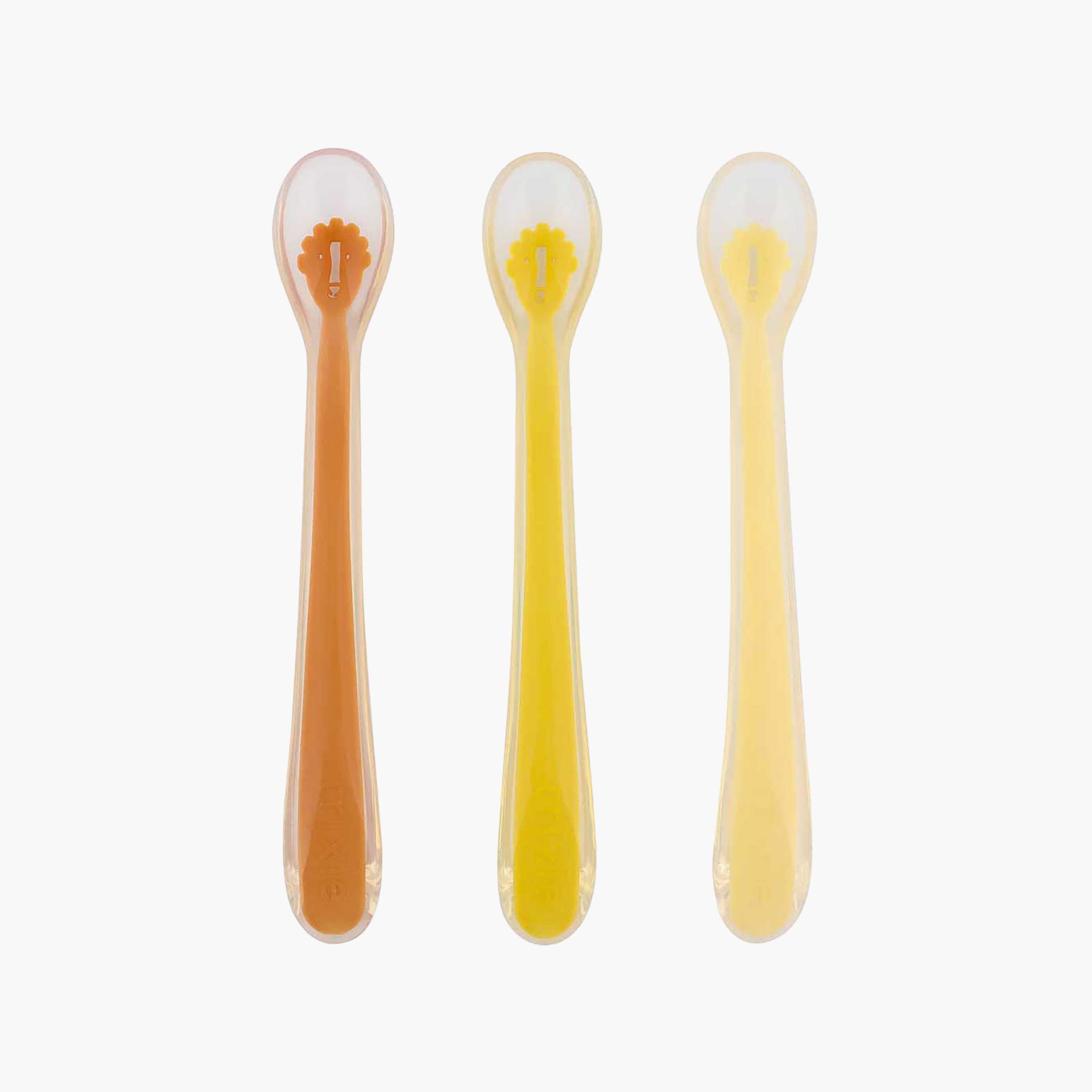 Trixie 3-Piece Mr. Lion Silicone Feeding Spoons Set-baby-feeding-mealtimeessentials-image-1