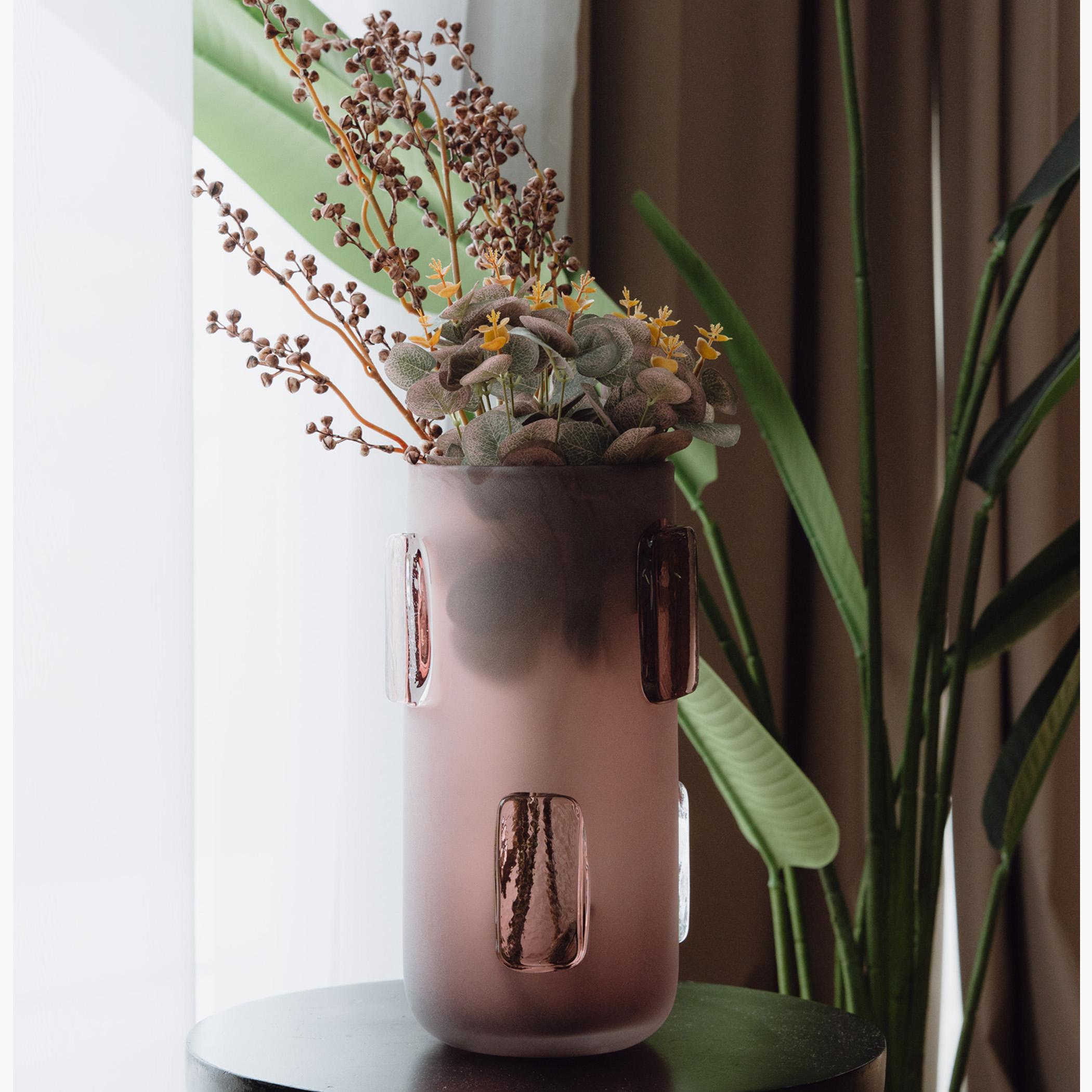 House of Serene Crimsa Glass Vase - 39 cm