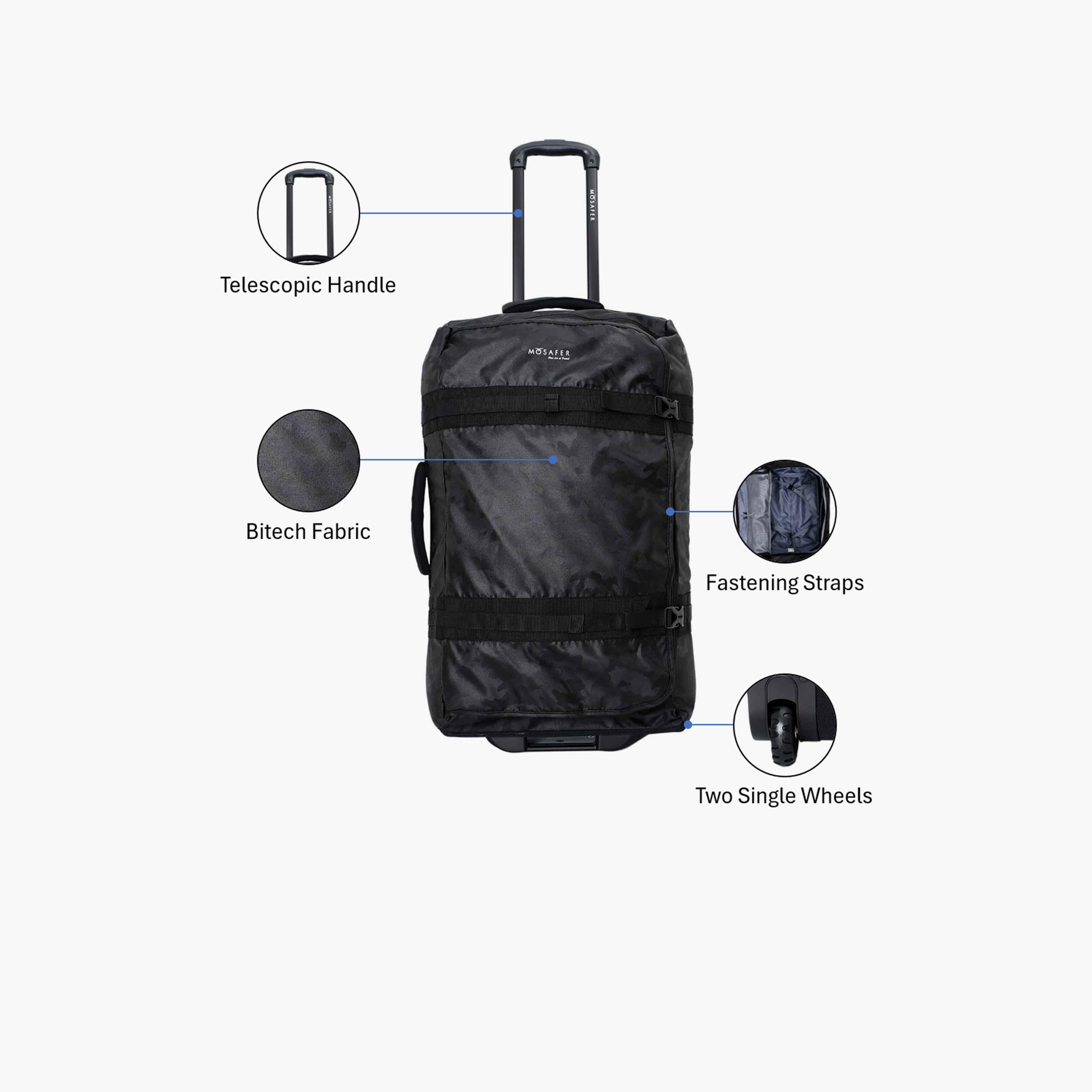 مسافر - شنطة سفر متينة للعطلات بسحاب إغلاق | 68 × 37 × 22 سم-travel-luggagesandbags-dufflebags-image-3