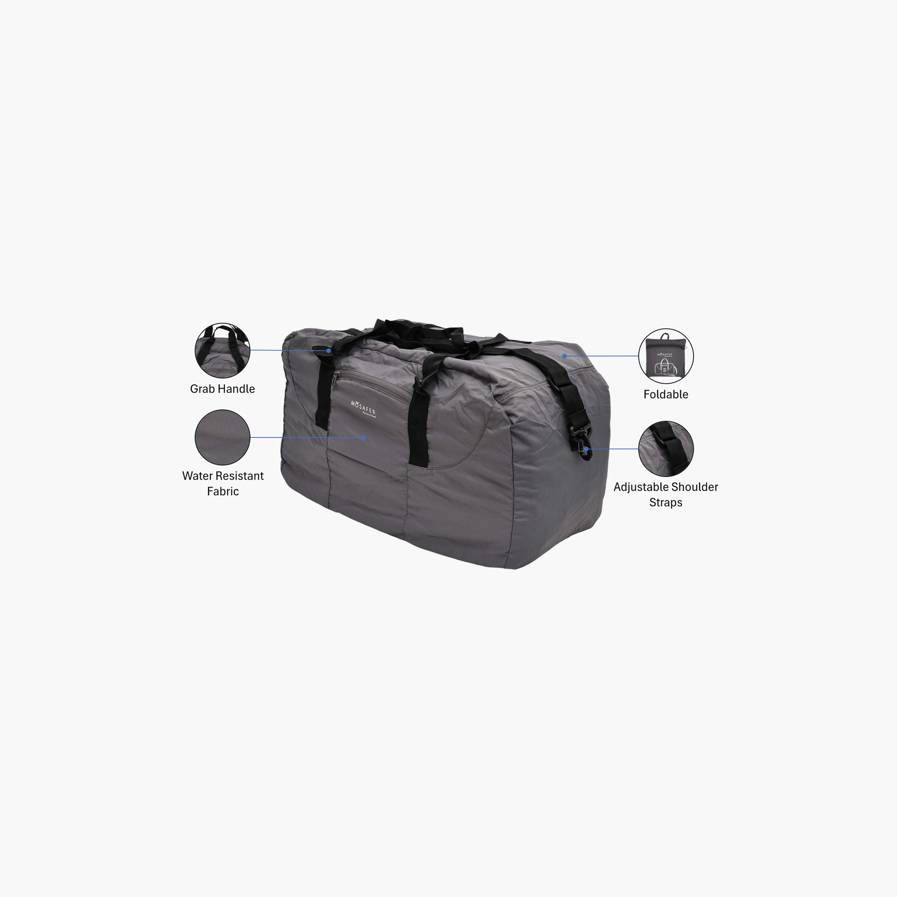 Mosafer Solid Duffle Bag with Zipper Closure | 57 X 36 X 27 CM-travel-luggagesandbags-dufflebags-image-3