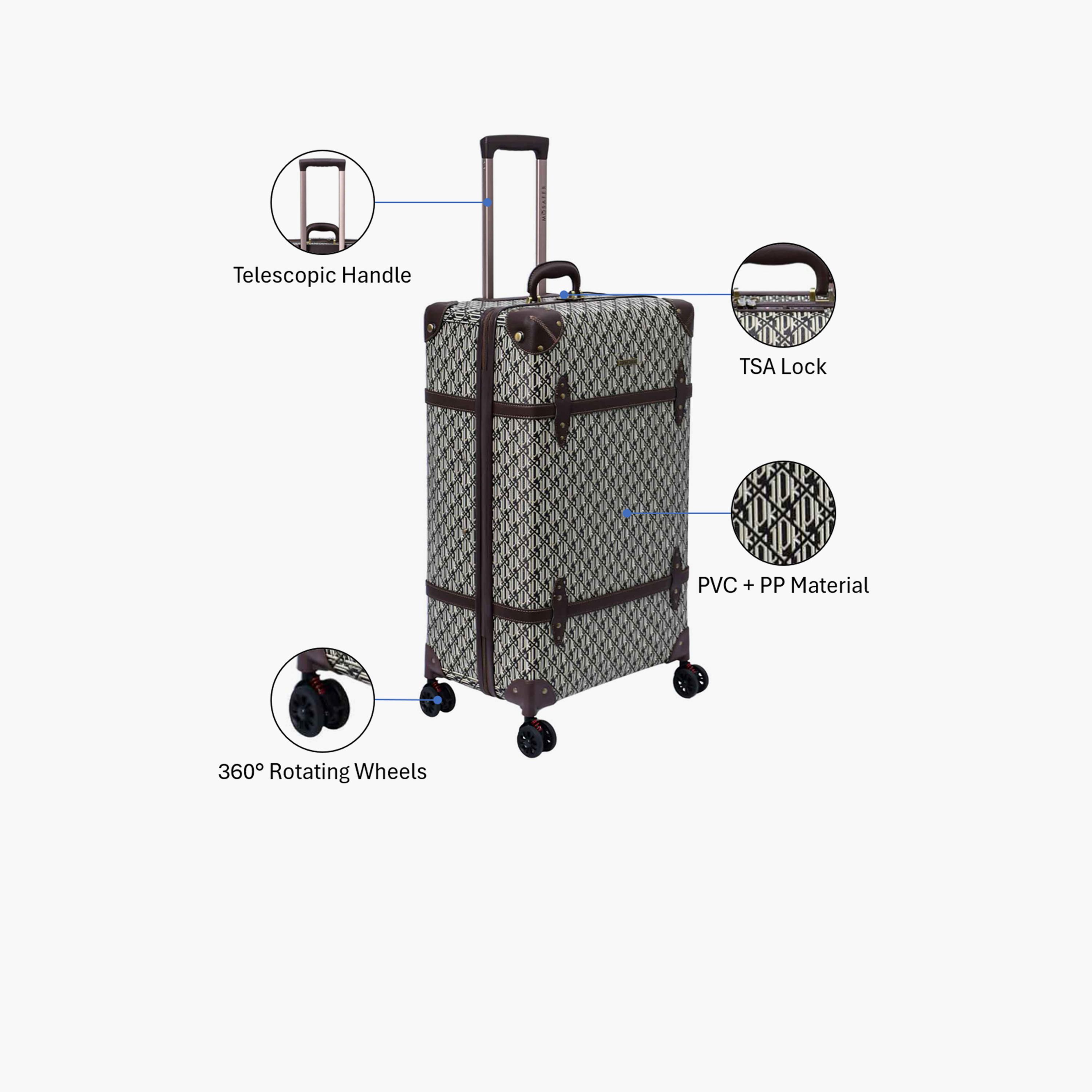 Mosafer New Vintage 72 CM Large Check-in Plastic Hard Sided 4-Wheeler Spinner Trolley Bag with TSA Lock-travel-luggagesandbags-luggage-image-3