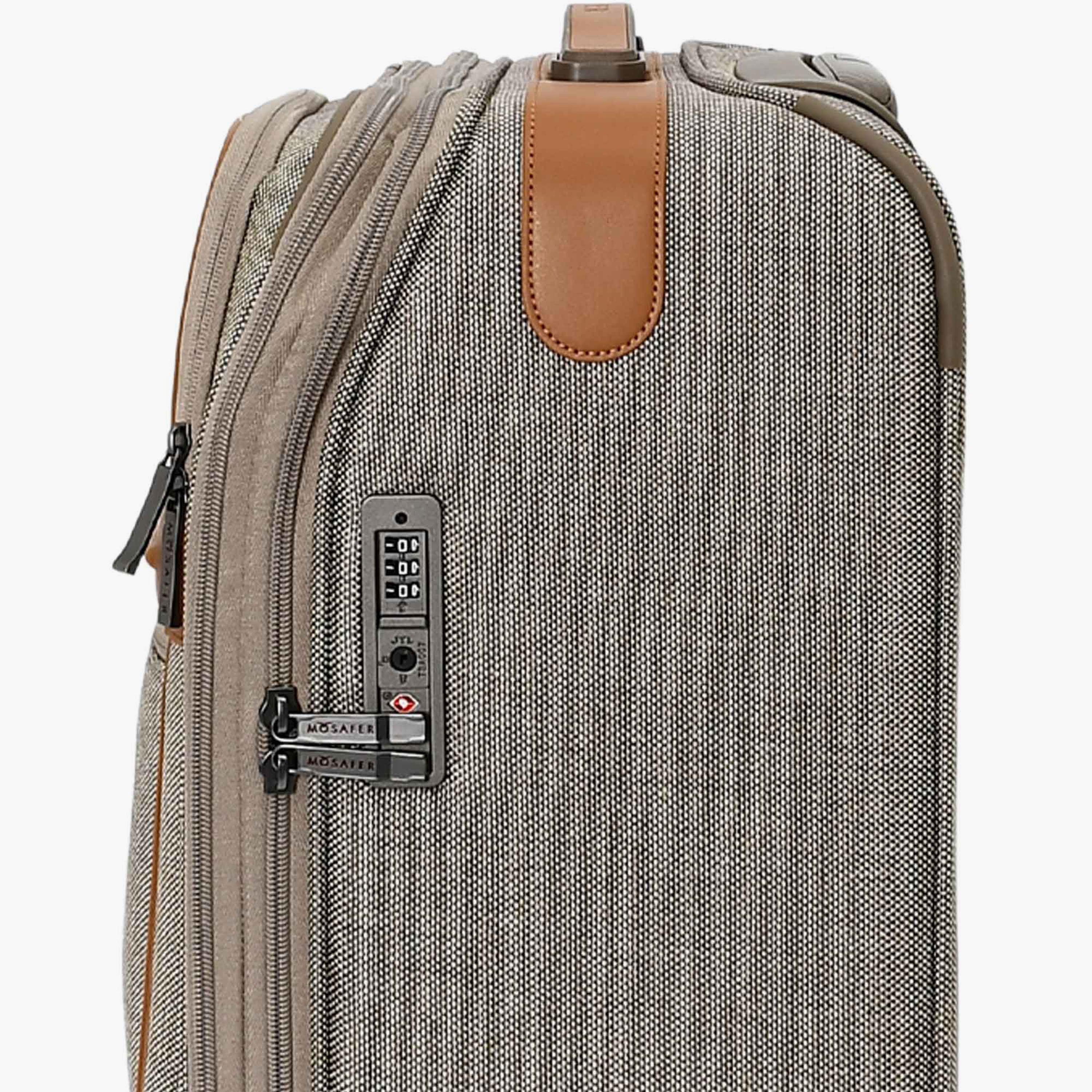Mosafer Elegant 56 CM Small Cabin Polyester Soft Sided 4-Wheeler Spinner Trolley Bag with TSA Lock-travel-luggagesandbags-luggage-image-14