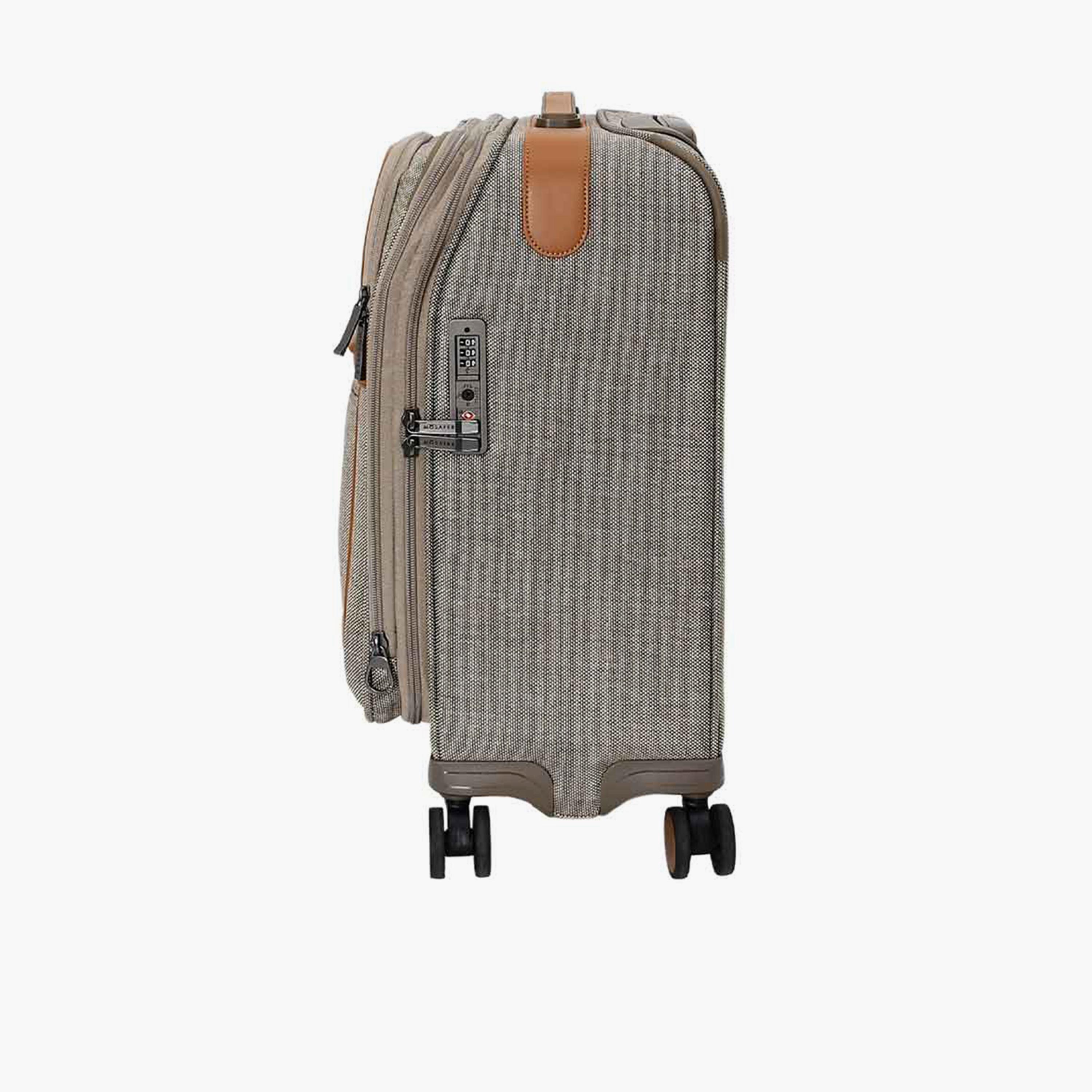 Mosafer Elegant 56 CM Small Cabin Polyester Soft Sided 4-Wheeler Spinner Trolley Bag with TSA Lock-travel-luggagesandbags-luggage-image-7