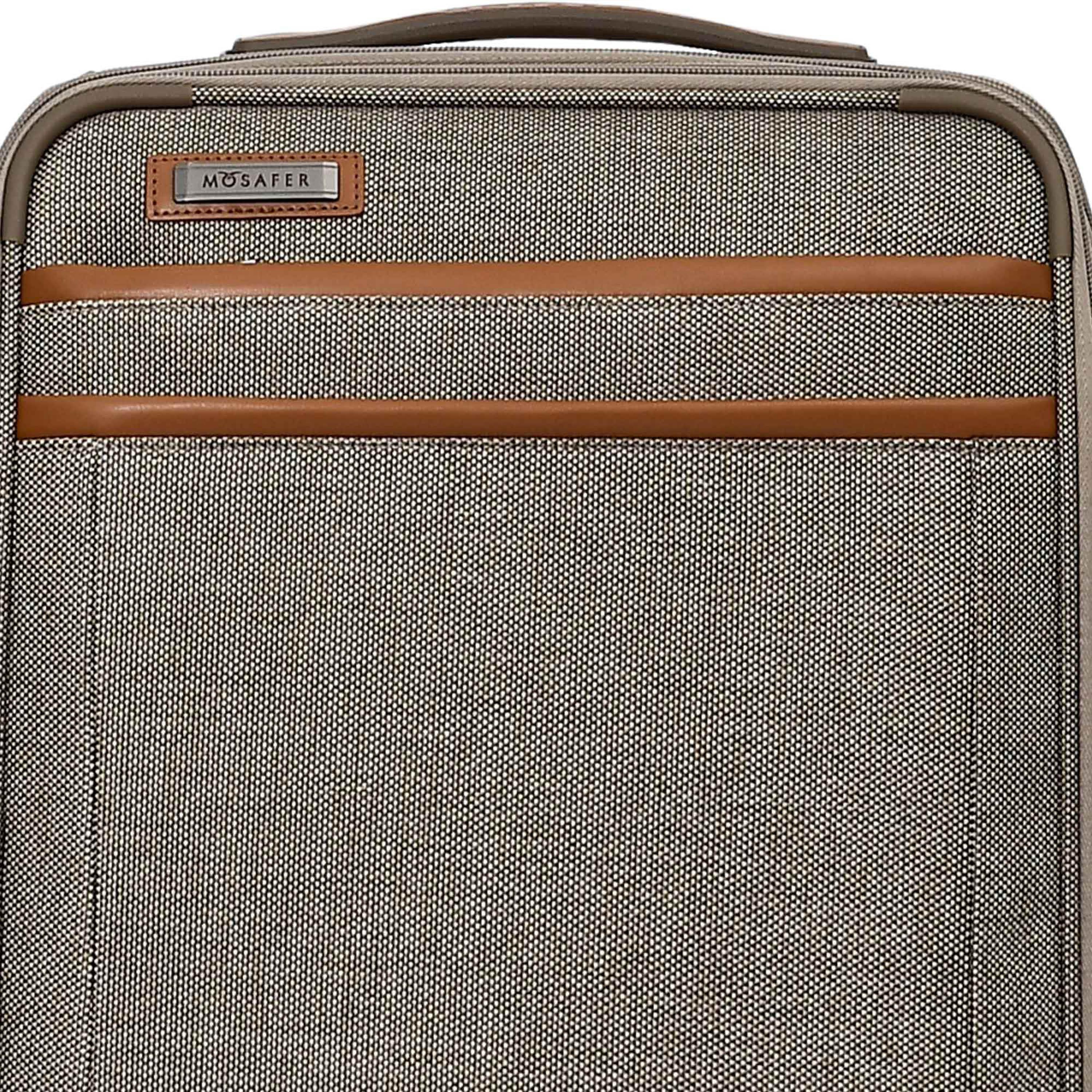 Mosafer Legacy 56 CM Small Cabin Polyester Soft Sided 4-Wheeler Spinner Trolley Bag with TSA Lock-travel-luggagesandbags-luggage-image-15