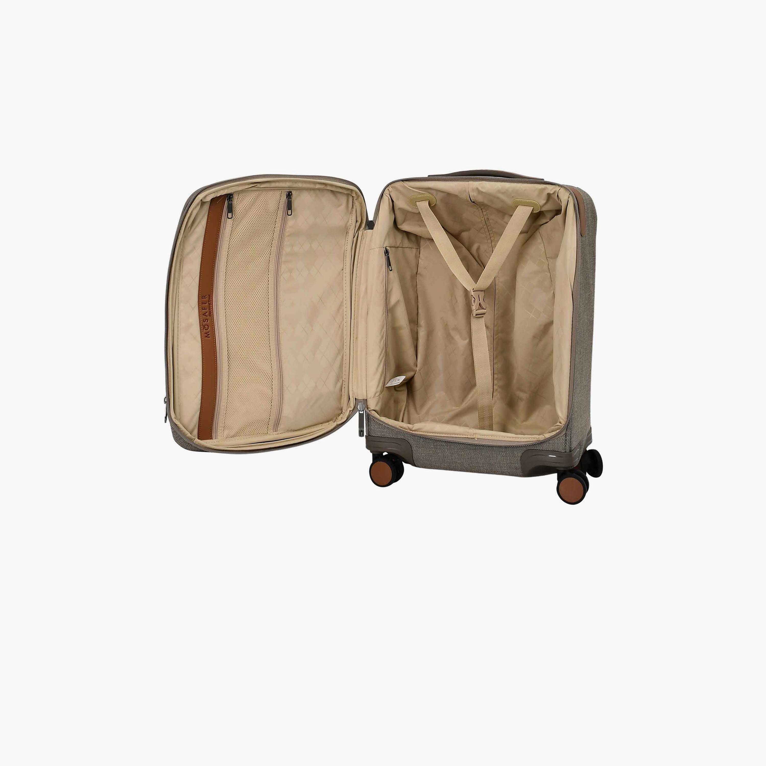 Mosafer Legacy 56 CM Small Cabin Polyester Soft Sided 4-Wheeler Spinner Trolley Bag with TSA Lock-travel-luggagesandbags-luggage-image-6