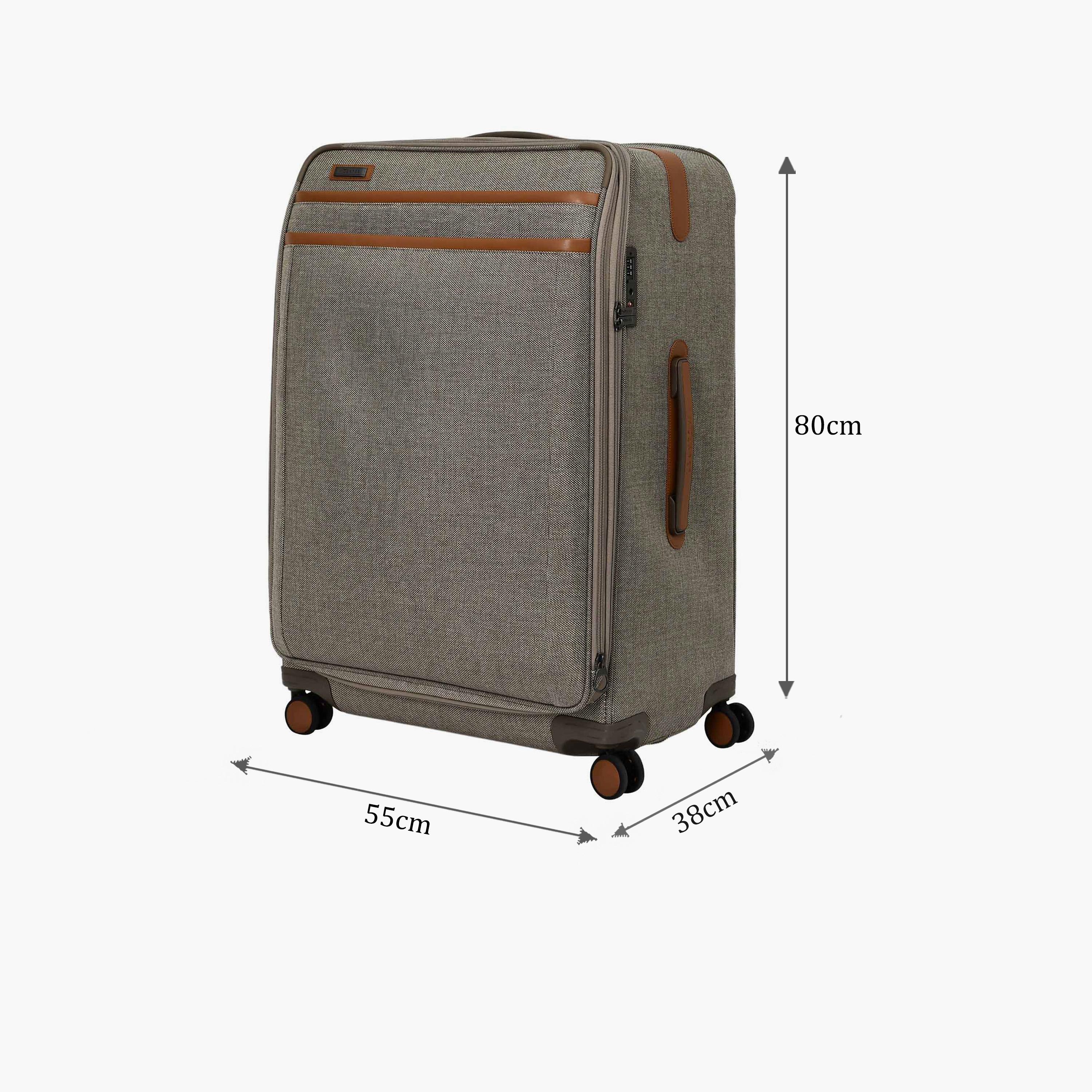 Mosafer Legacy 80 CM Large Check-in Polyester Soft Sided 4-Wheeler Spinner Trolley Bag with TSA Lock-travel-luggagesandbags-luggage-image-2
