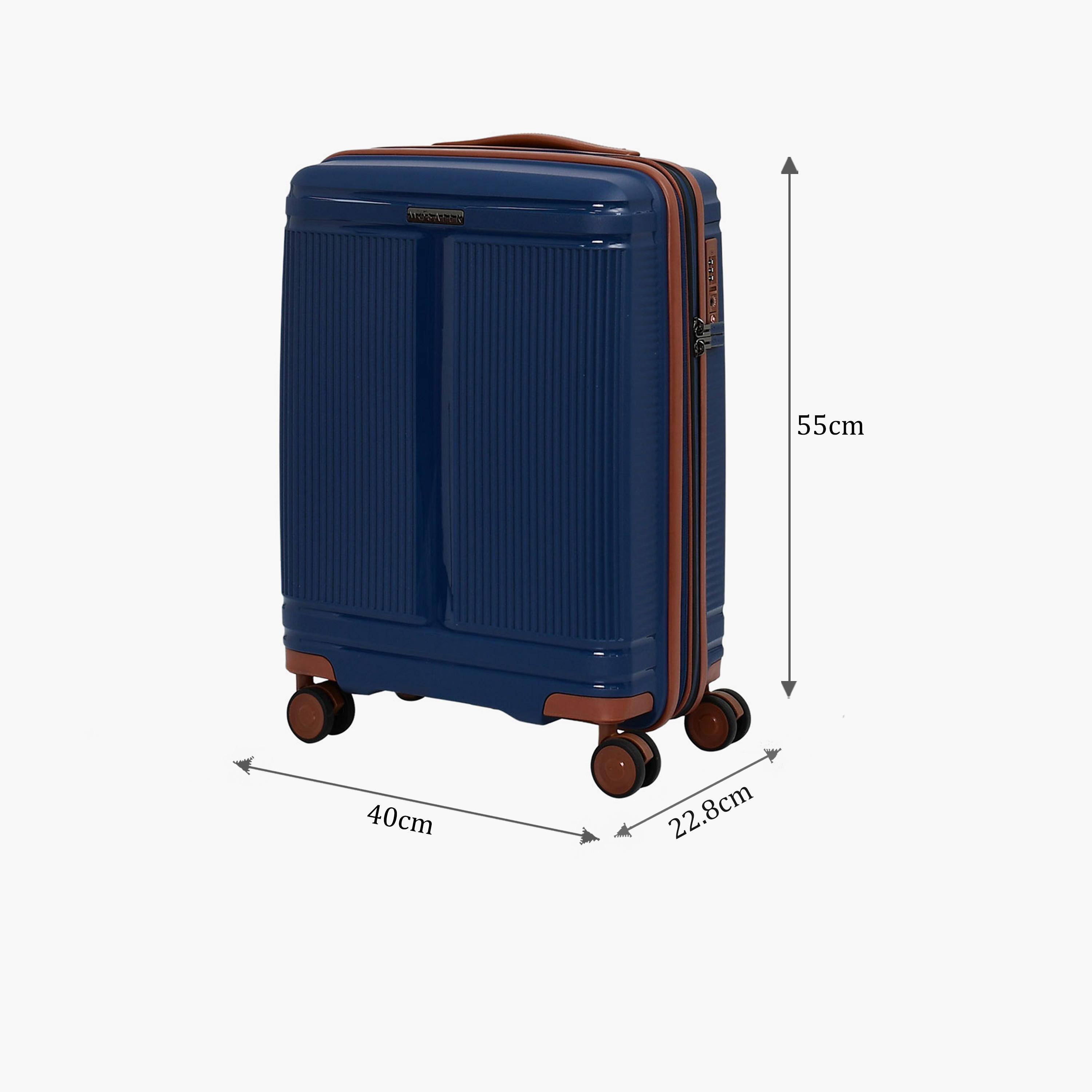 Mosafer Noble 55 CM Small Cabin Polypropylene Hard Sided 4-Wheeler Spinner Trolley Bag with TSA Lock-travel-luggagesandbags-luggage-image-2