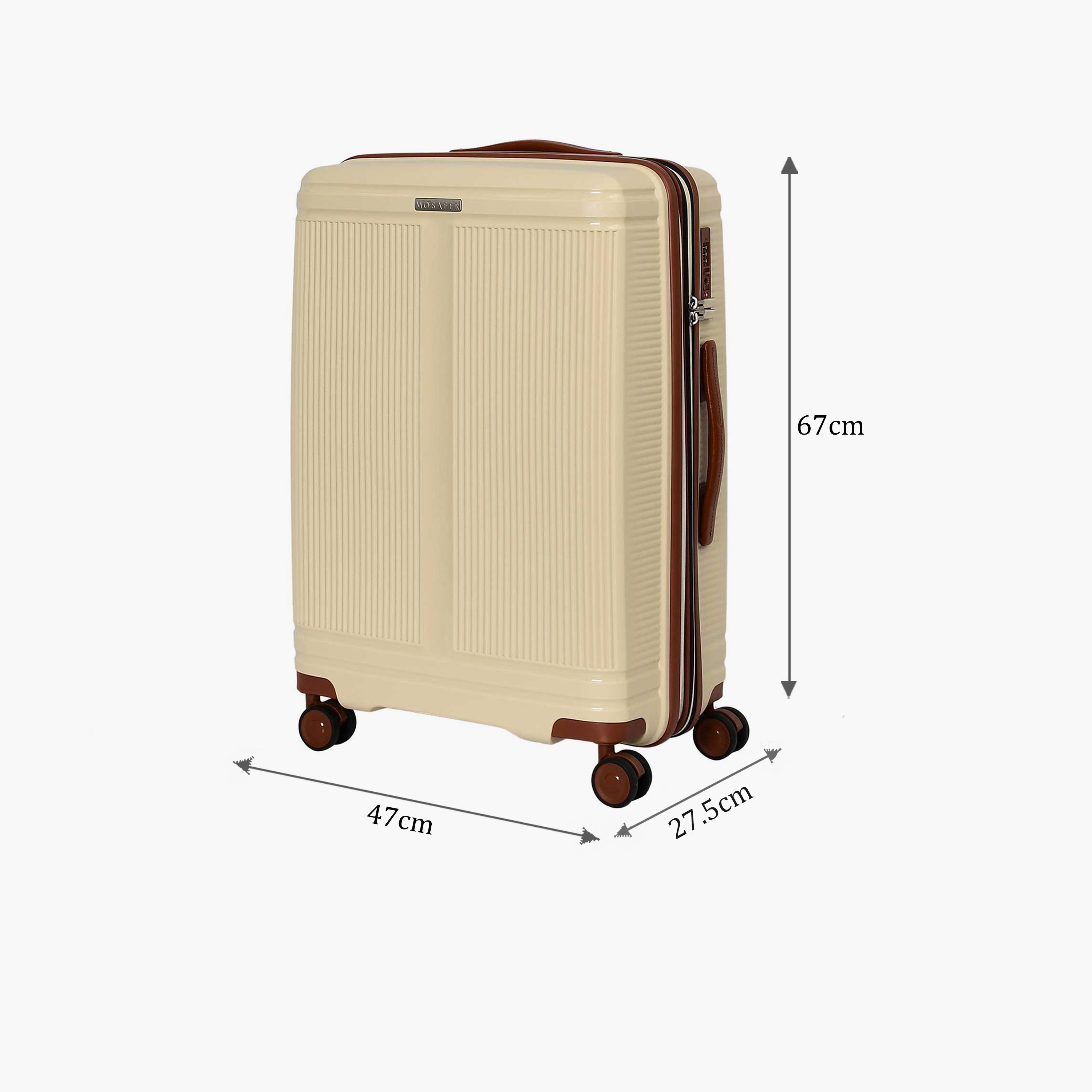 Mosafer Noble 67 CM Medium Check-in Polypropylene Hard Sided 4-Wheeler Spinner Trolley Bag with TSA Lock-travel-luggagesandbags-luggage-image-2