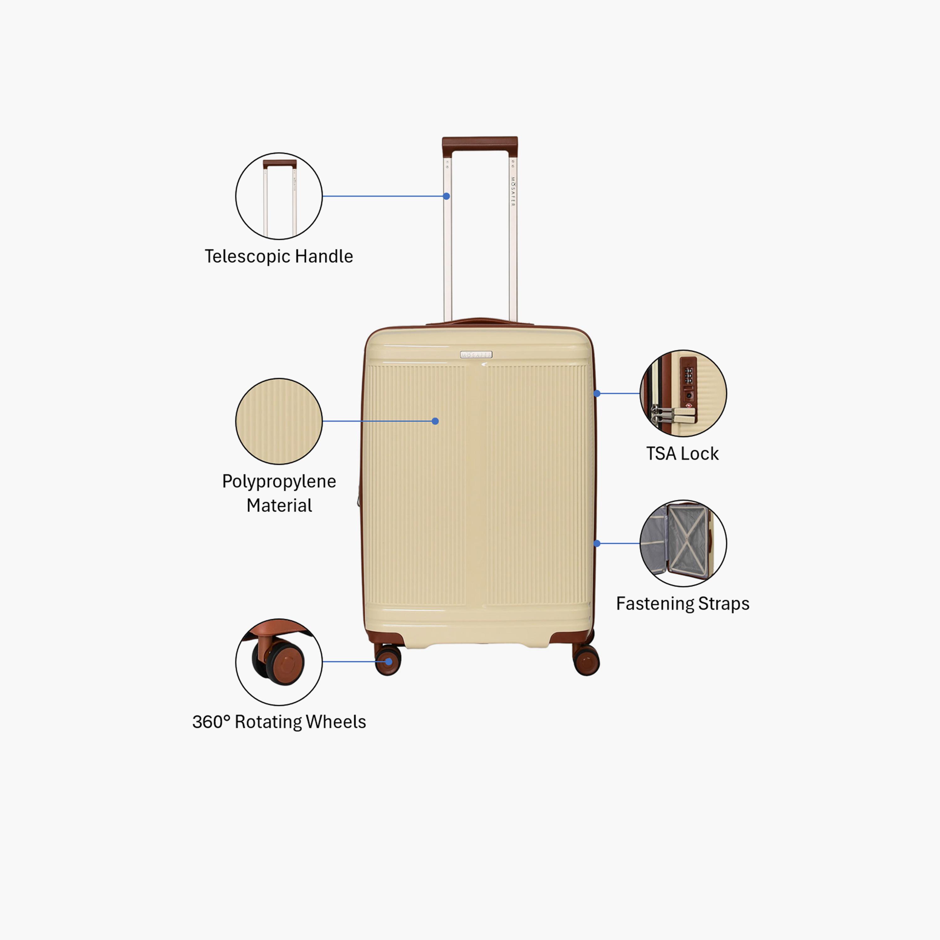 Mosafer Noble 67 CM Medium Check-in Polypropylene Hard Sided 4-Wheeler Spinner Trolley Bag with TSA Lock-travel-luggagesandbags-luggage-image-3