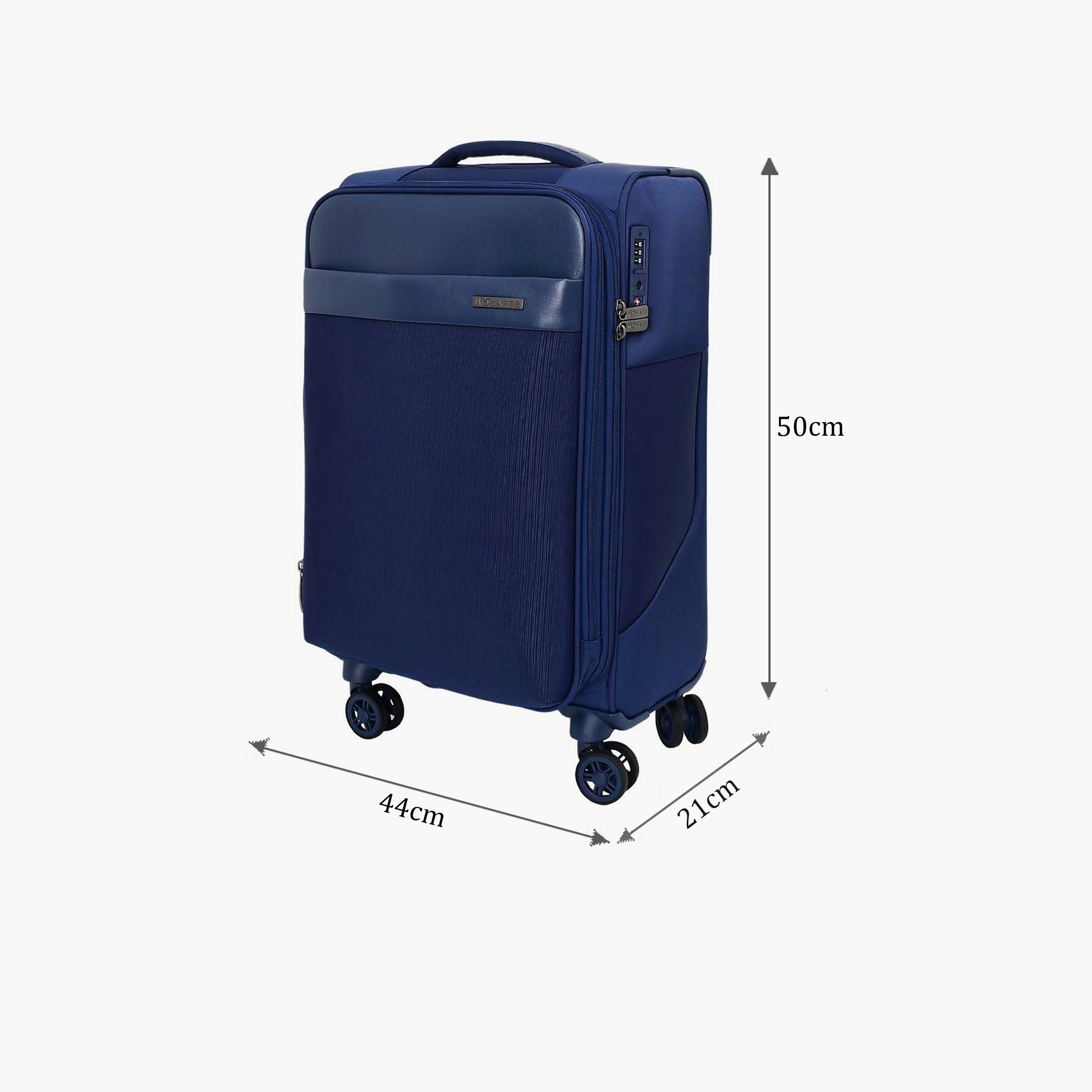 Mosafer Softlite 50 CM Small Cabin Polyester Soft Sided 4-Wheeler Spinner Trolley Bag with TSA Lock-travel-luggagesandbags-luggage-image-2