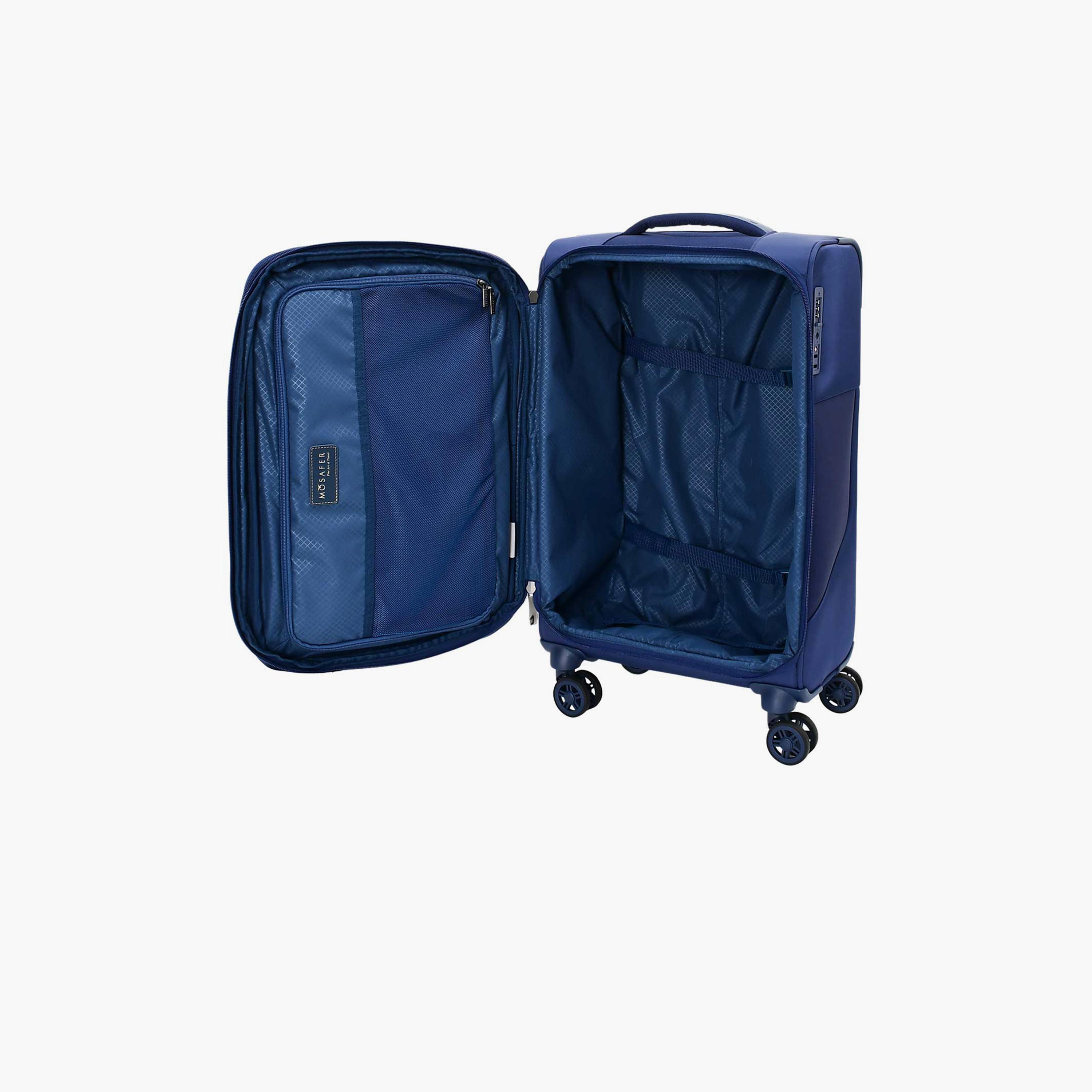 Mosafer Softlite 50 CM Small Cabin Polyester Soft Sided 4-Wheeler Spinner Trolley Bag with TSA Lock-travel-luggagesandbags-luggage-image-6