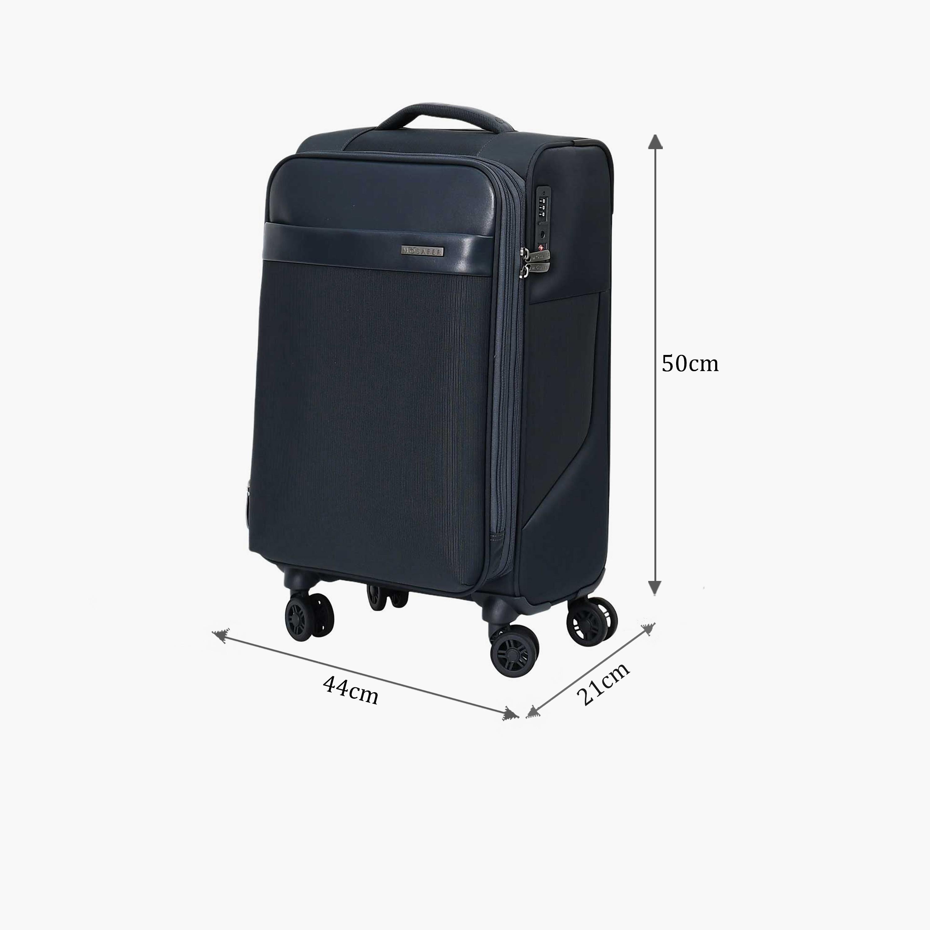 Mosafer Softlite 50 CM Small Cabin Polyester Soft Sided 4-Wheeler Spinner Trolley Bag with TSA Lock-travel-luggagesandbags-luggage-image-2
