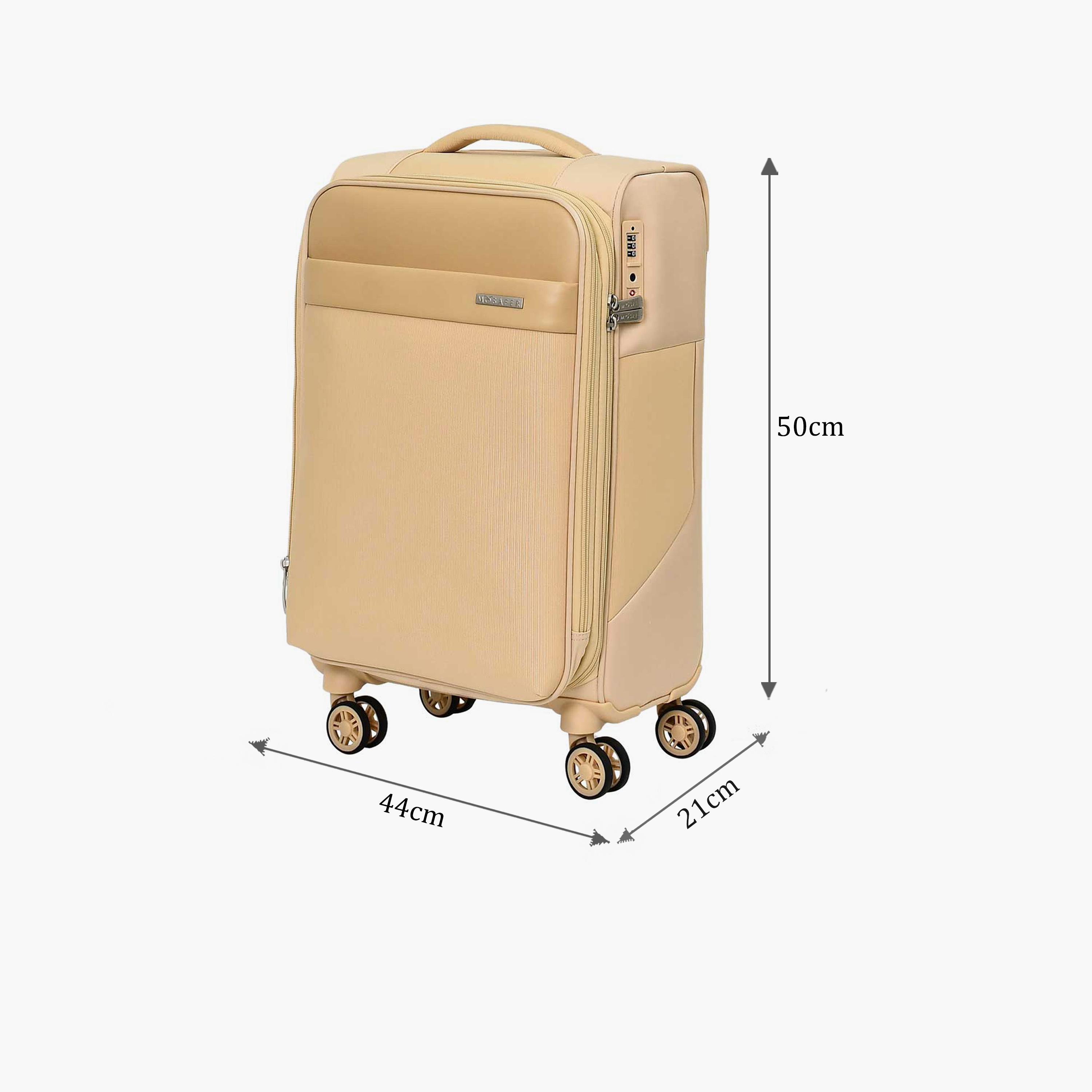 Mosafer Softlite 50 CM Small Cabin Polyester Soft Sided 4-Wheeler Spinner Trolley Bag with TSA Lock-travel-luggagesandbags-luggage-image-2