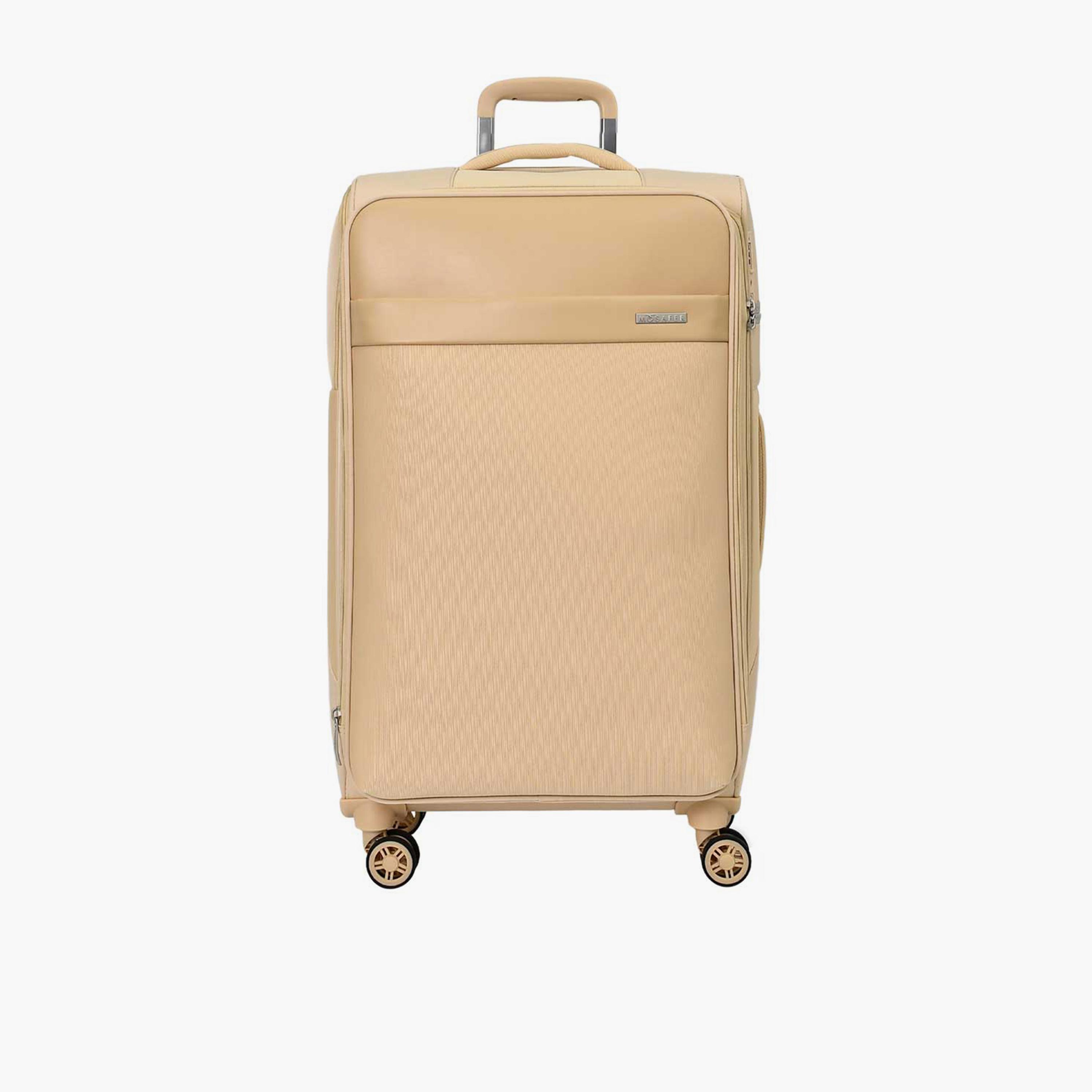 Mosafer Softlite 63 CM Medium Check-in Polyester Soft Sided 4-Wheeler Spinner Trolley Bag with TSA Lock-travel-luggagesandbags-luggage-image-1