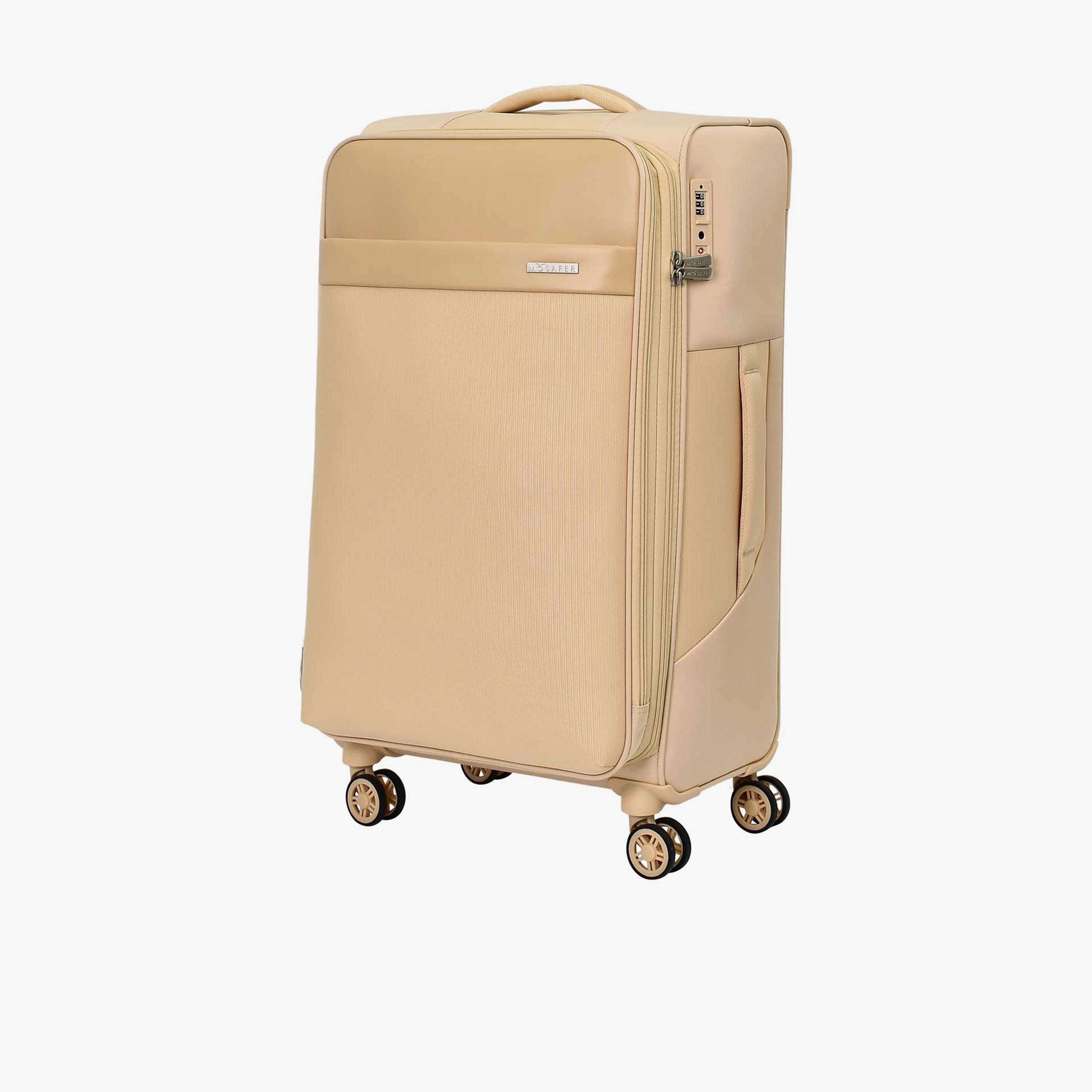 Mosafer Softlite 63 CM Medium Check-in Polyester Soft Sided 4-Wheeler Spinner Trolley Bag with TSA Lock-travel-luggagesandbags-luggage-image-12