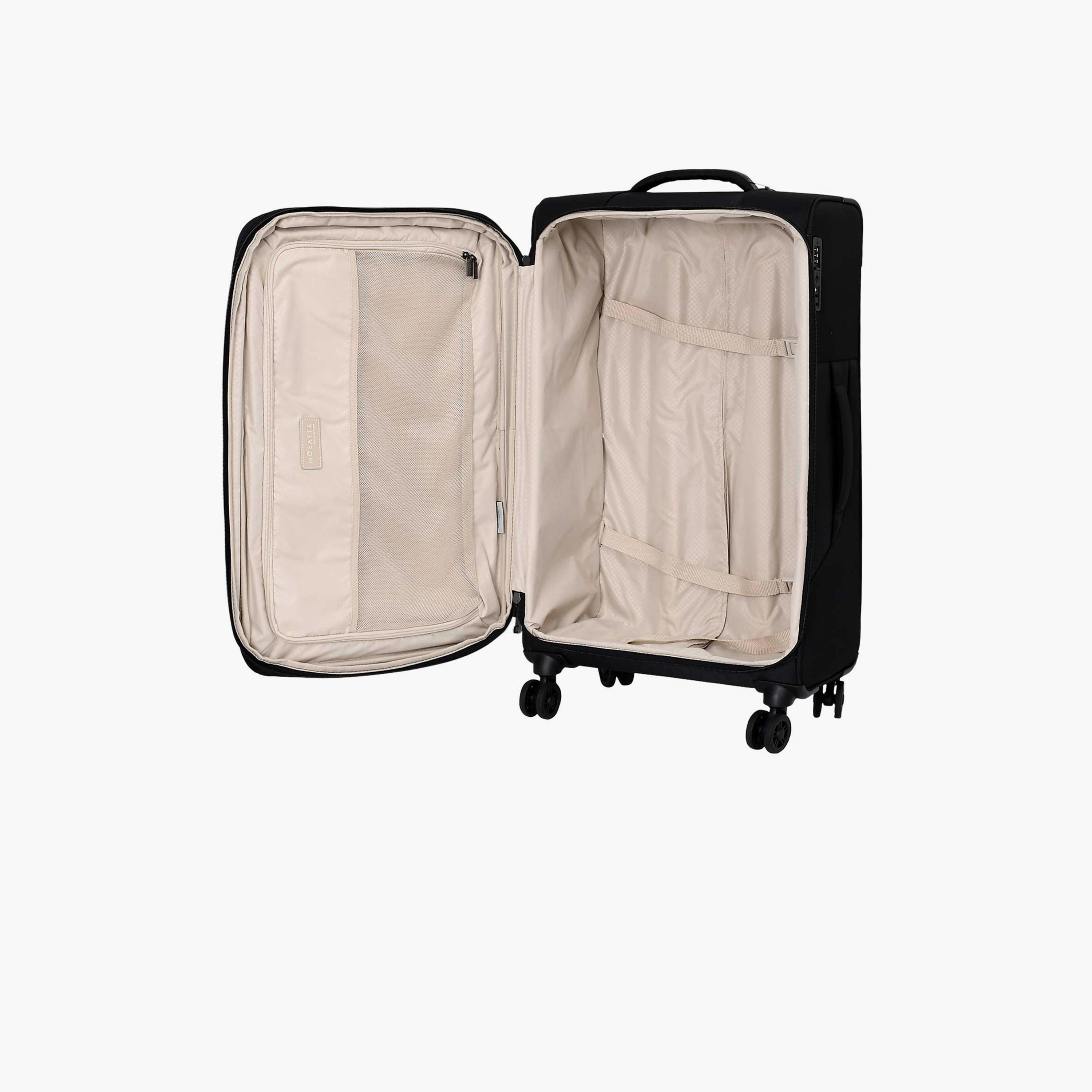 Mosafer Desire II 63 CM Medium Check-in Polyester Soft Sided 4-Wheeler Spinner Trolley Bag with TSA Lock-travel-luggagesandbags-luggage-image-6
