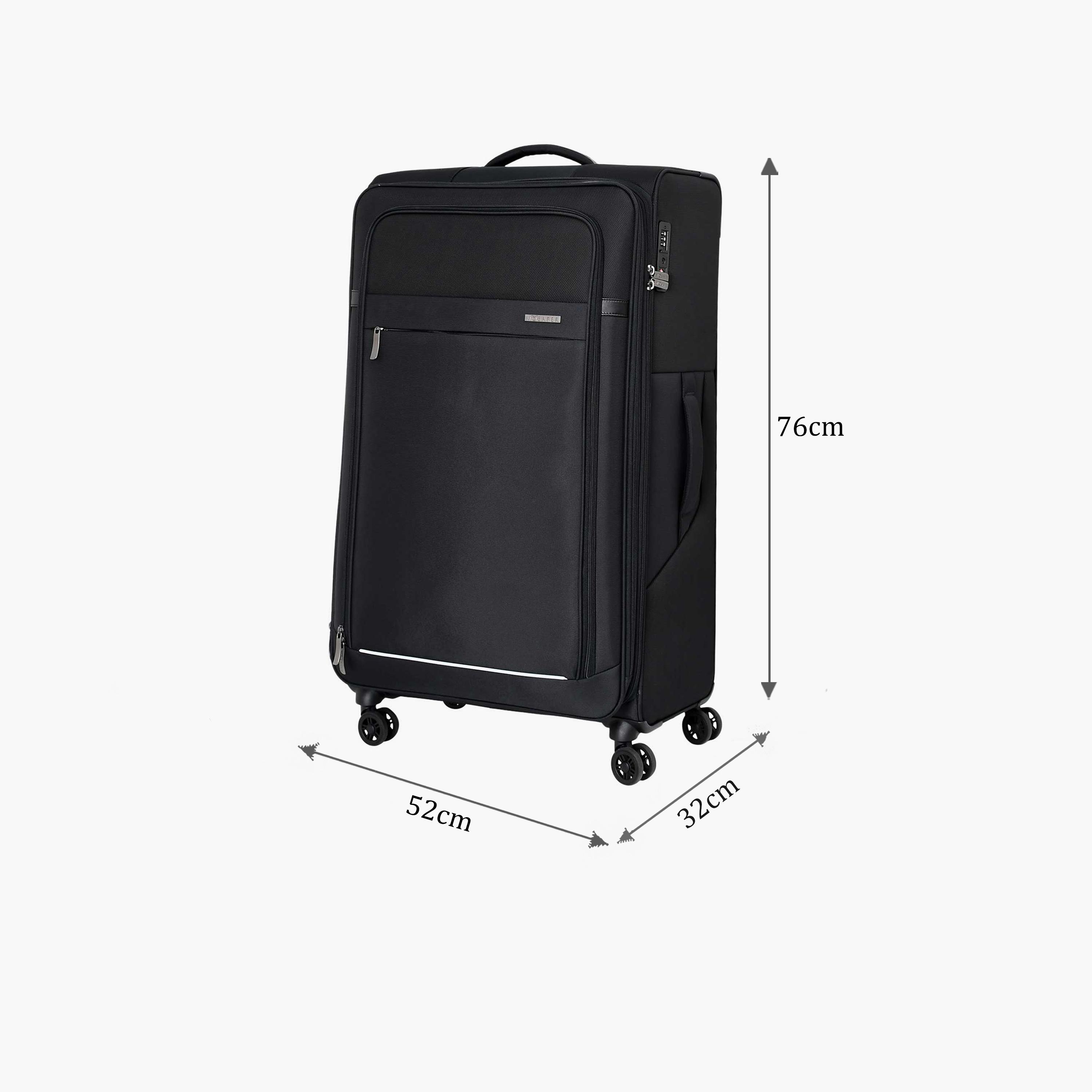 Mosafer Desire II 76 CM Large Check-in Polyester Soft Sided 4-Wheeler Spinner Trolley Bag with TSA Lock-travel-luggagesandbags-luggage-image-2