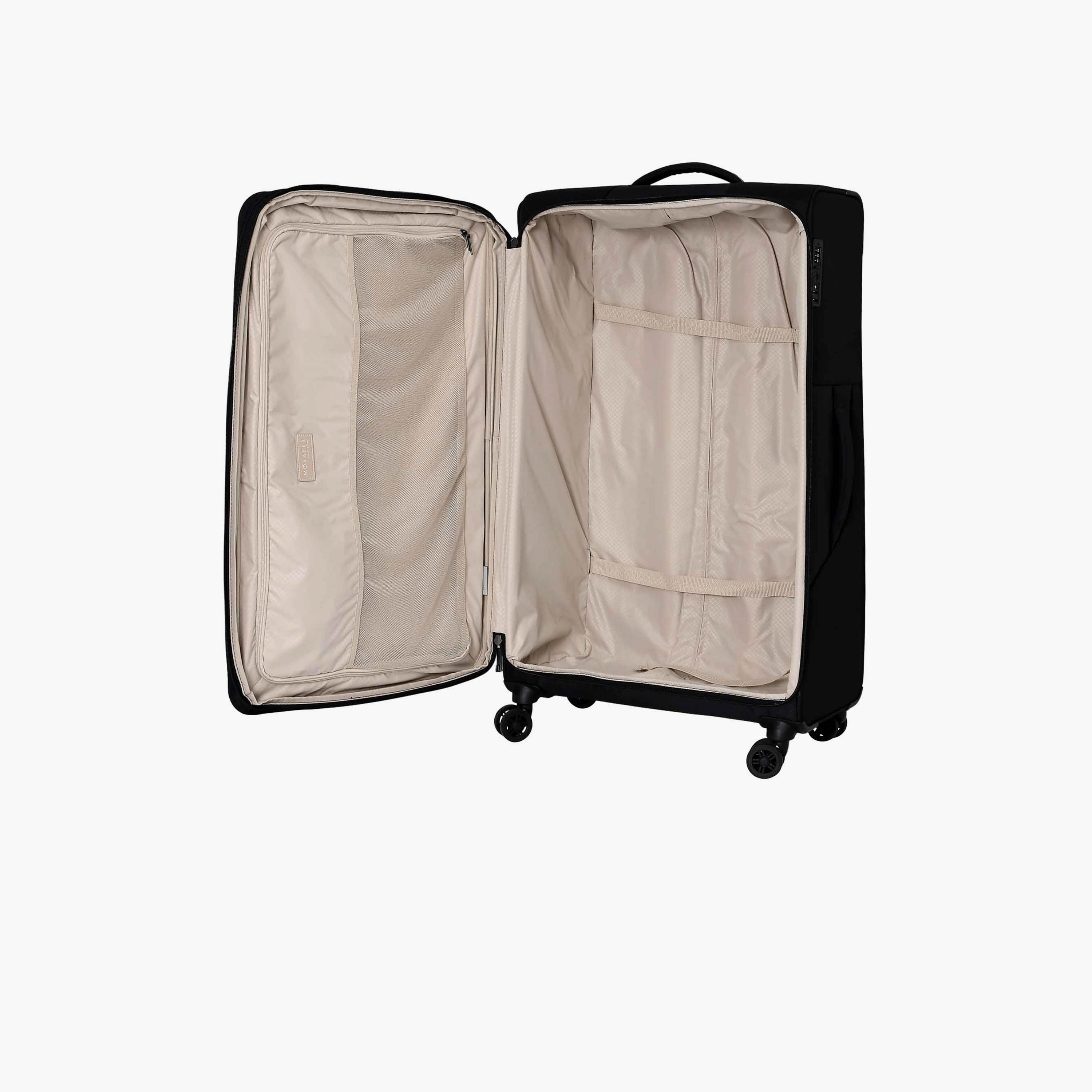 Mosafer Desire II 76 CM Large Check-in Polyester Soft Sided 4-Wheeler Spinner Trolley Bag with TSA Lock-travel-luggagesandbags-luggage-image-6